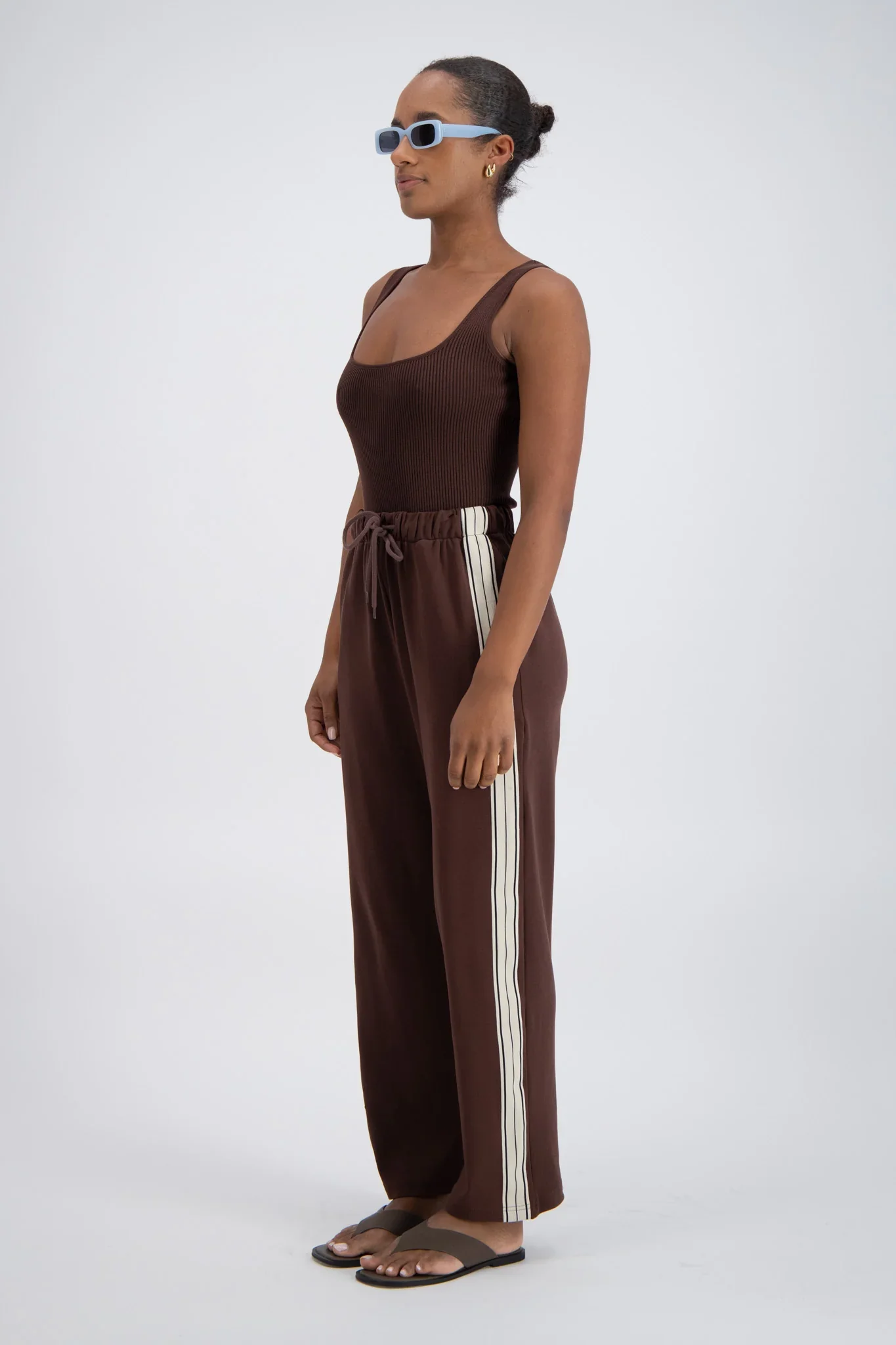 JASMINE ALEXA Womens Panarea Trackpant Brown - Image 5