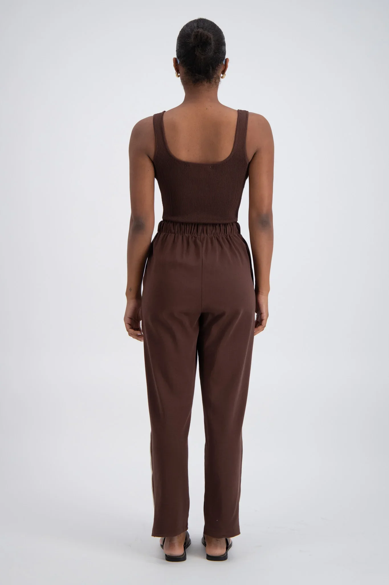 JASMINE ALEXA Womens Panarea Trackpant Brown - Image 6