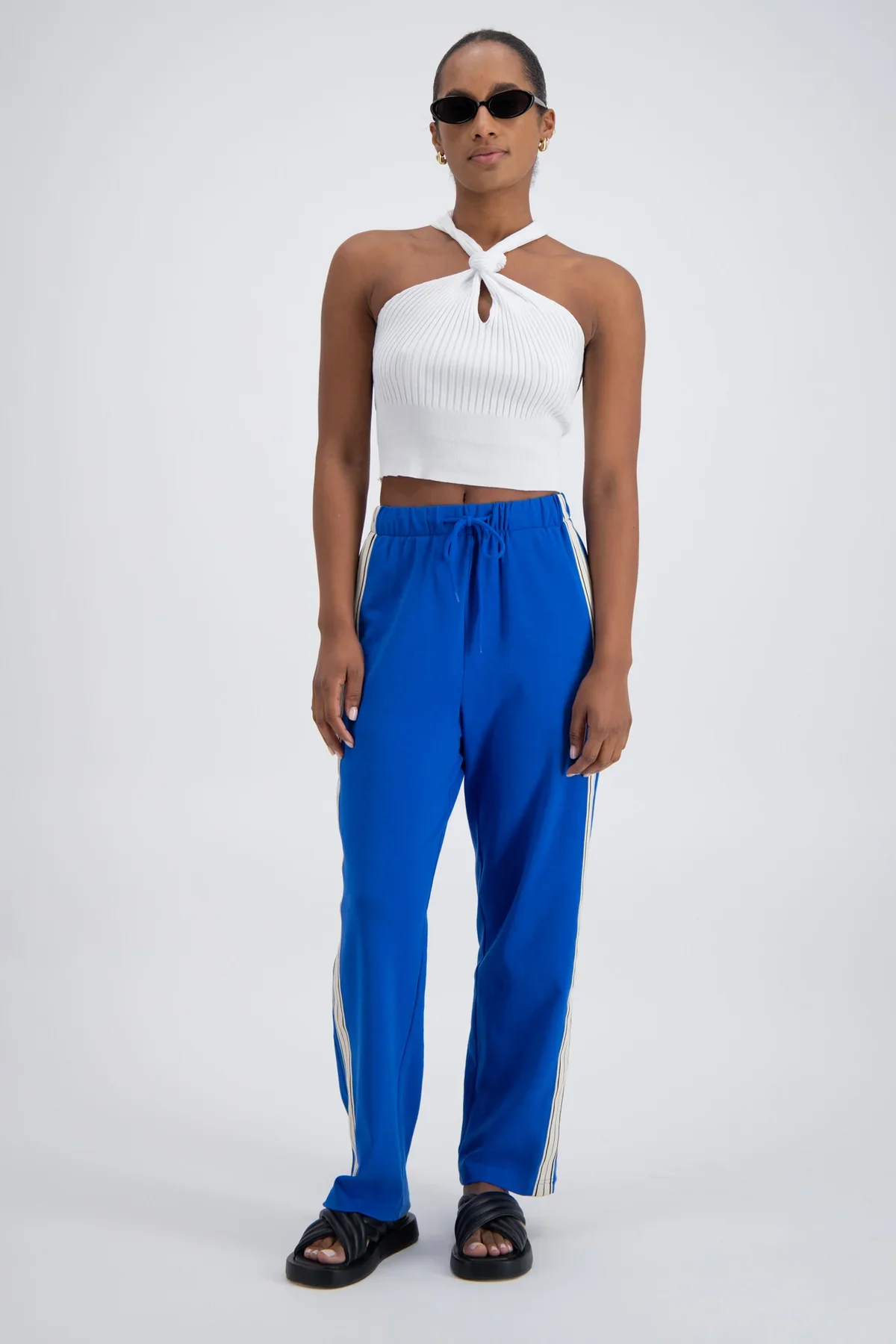 JASMINE ALEXA Womens Panarea Trackpant Cobalt Blue - Image 3