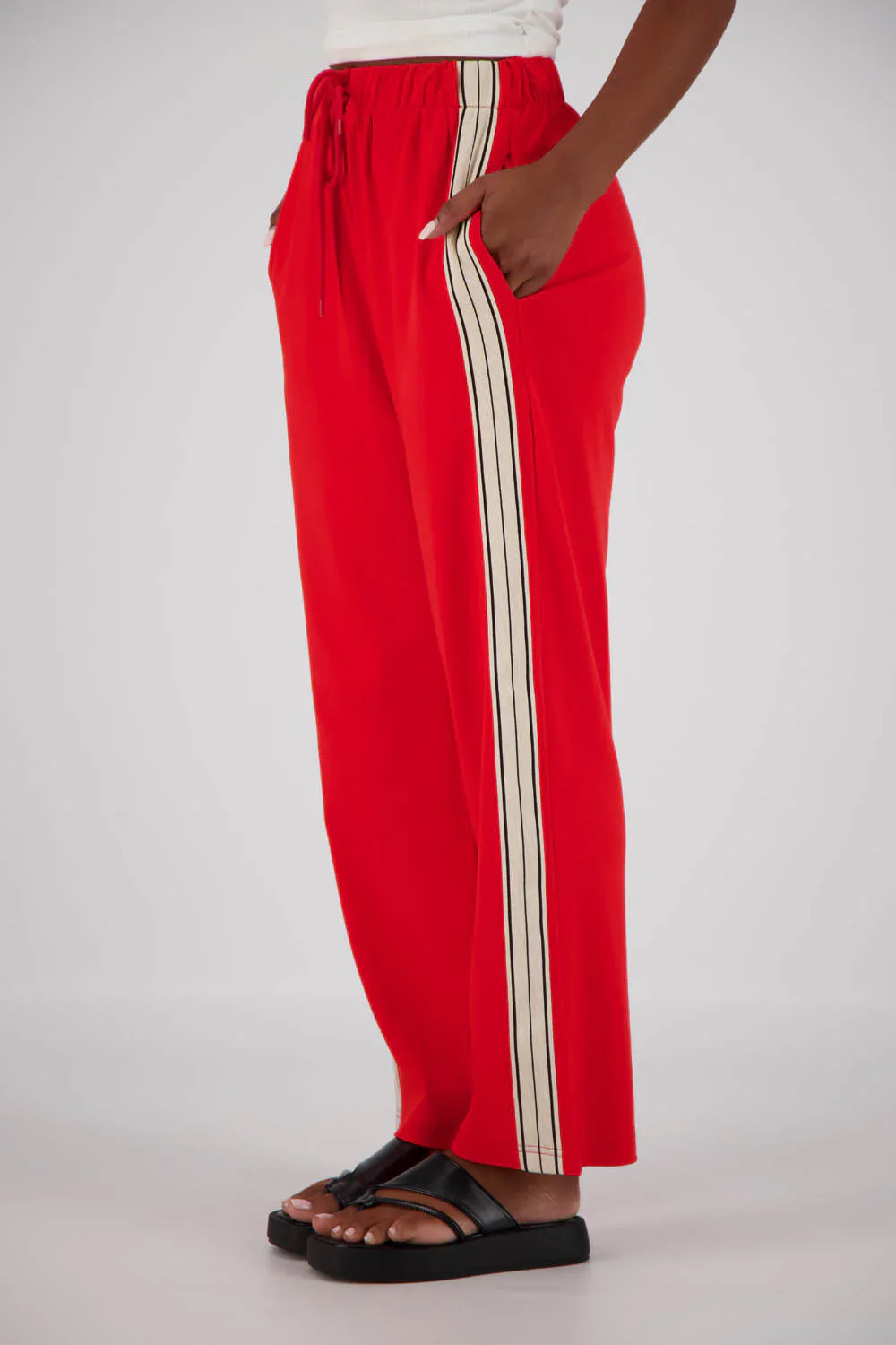 JASMINE ALEXA Womens Panarea Trackpant Red - Image 7