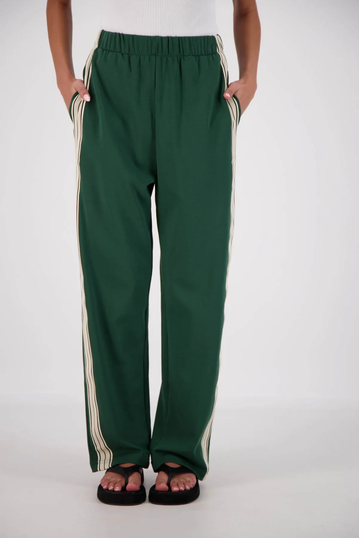 JASMINE ALEXA Womens Panarea Trackpants Forest Green - Image 10