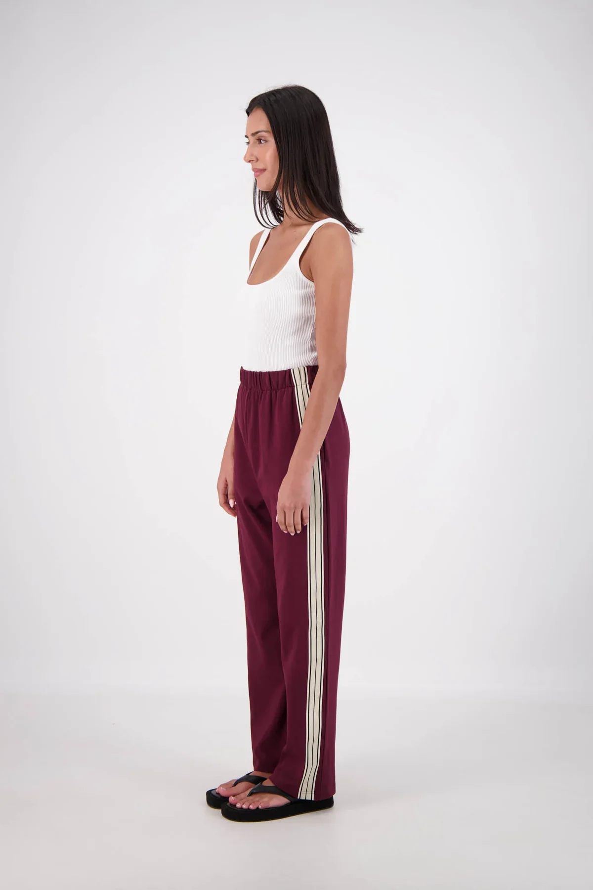 JASMINE ALEXA Womens Panarea Trackpants Plum - Image 5