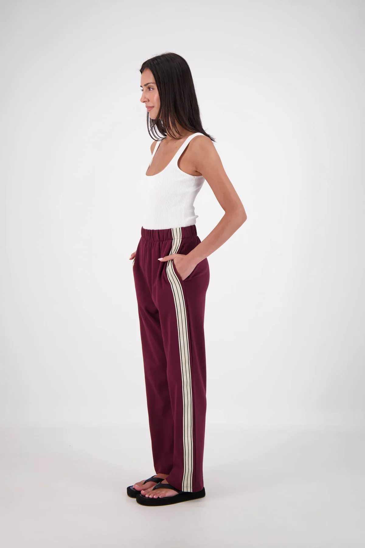 JASMINE ALEXA Womens Panarea Trackpants Plum - Image 7
