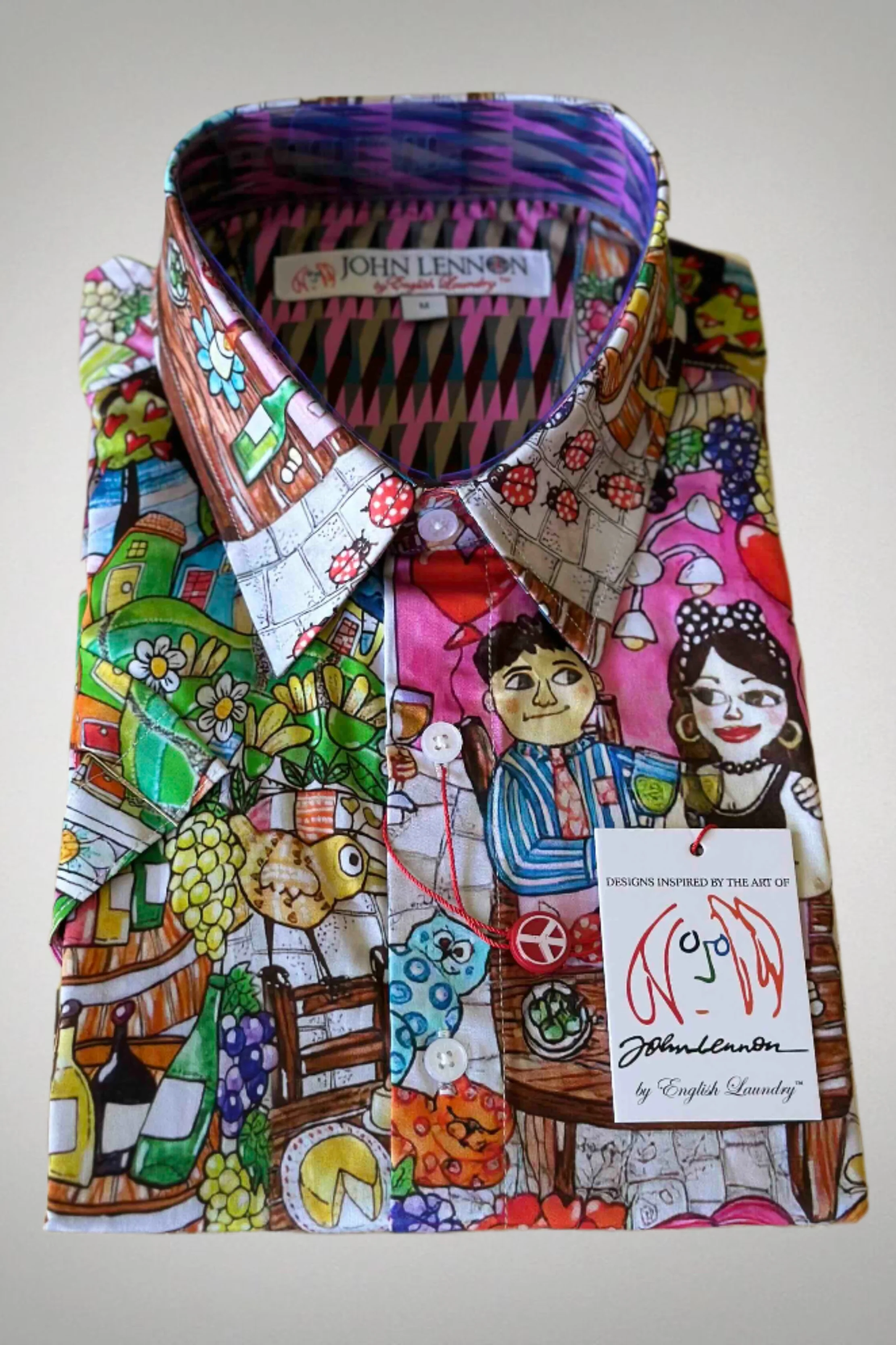 JOHN LENNON Mens Appledore Short Sleeve Shirt - Fun - Image 3