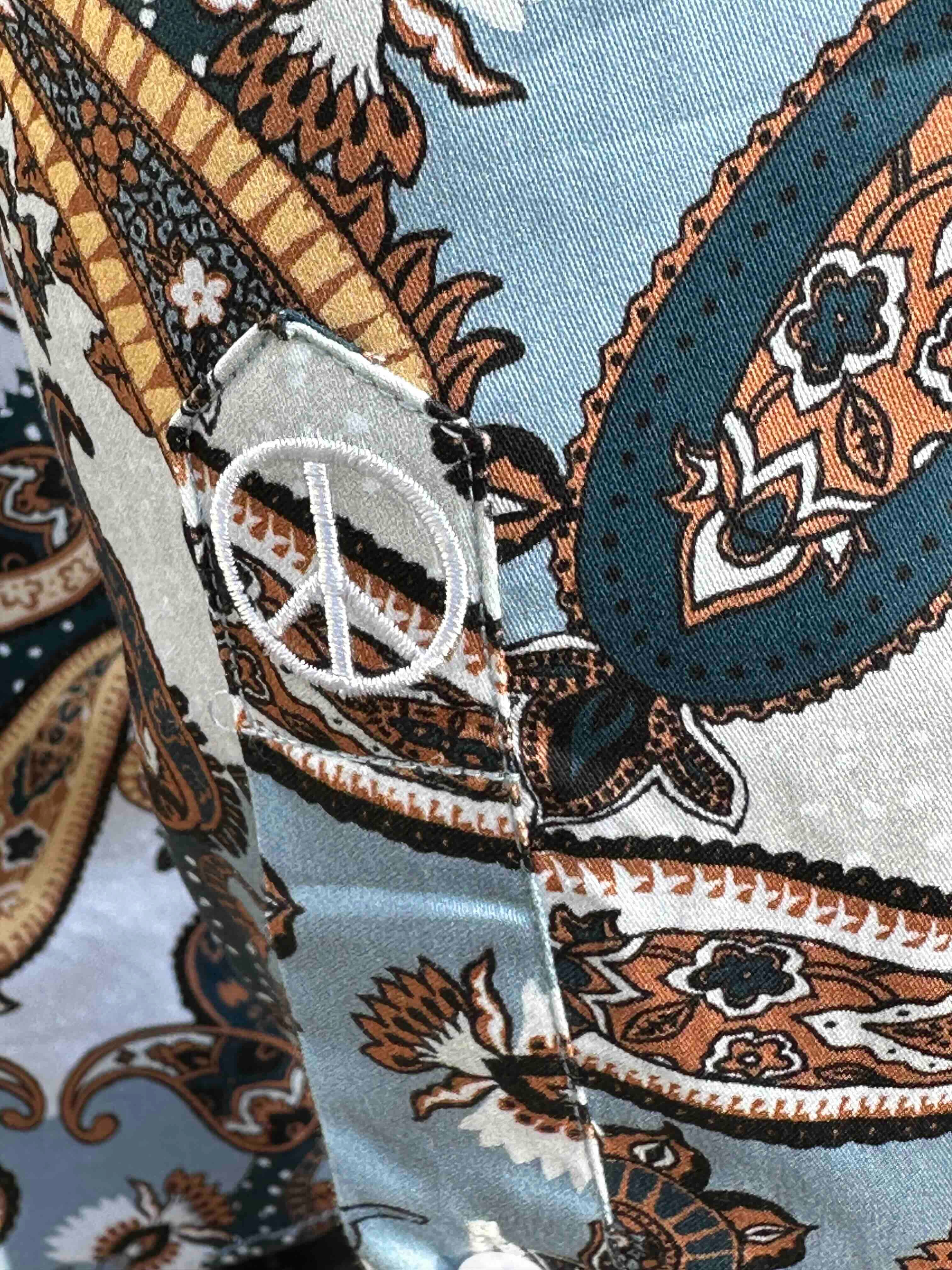 JOHN LENNON Mens Atherton Long Sleeve Paisley Shirt - Steel - Image 14