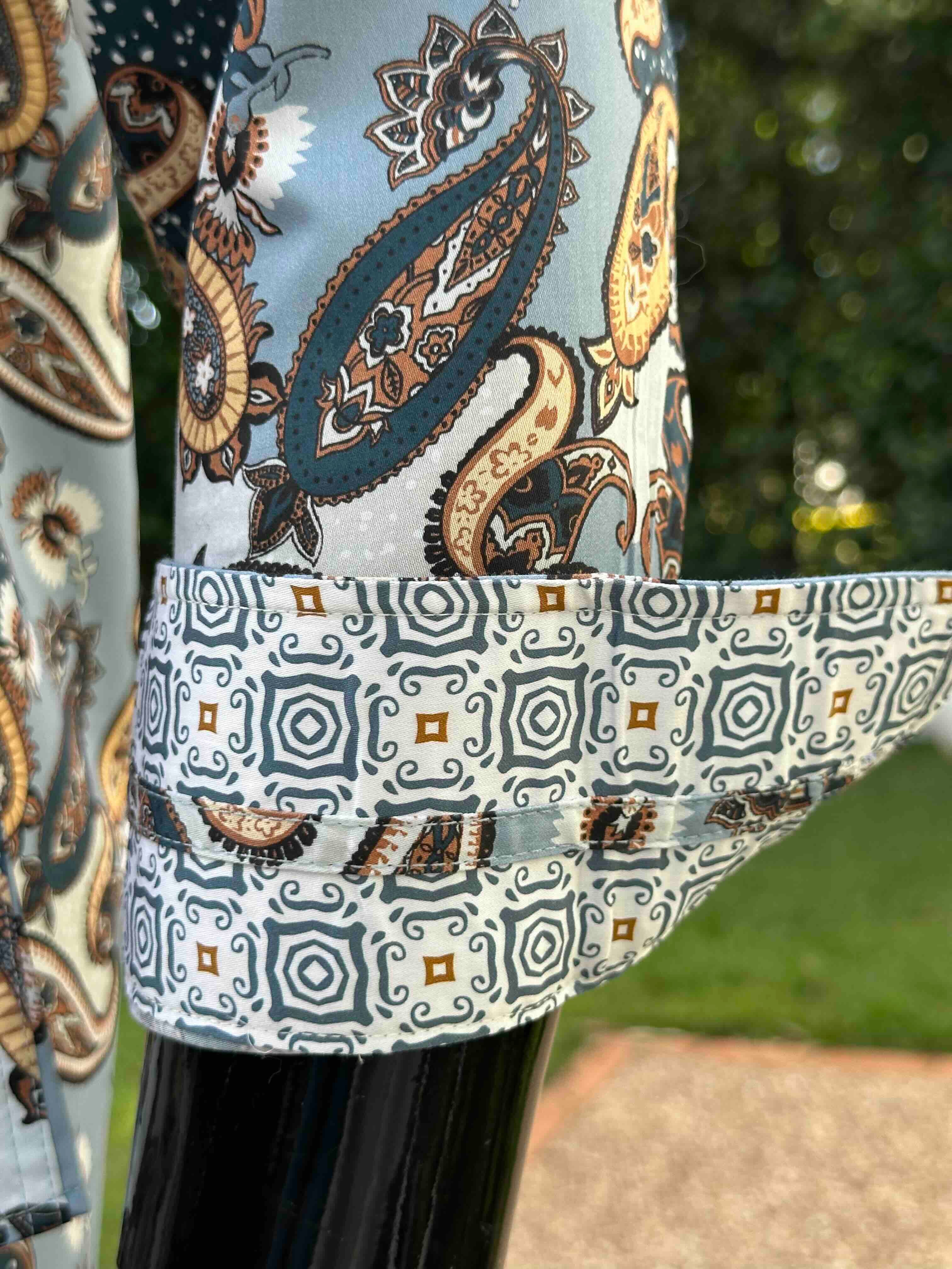 JOHN LENNON Mens Atherton Long Sleeve Paisley Shirt - Steel - Image 15