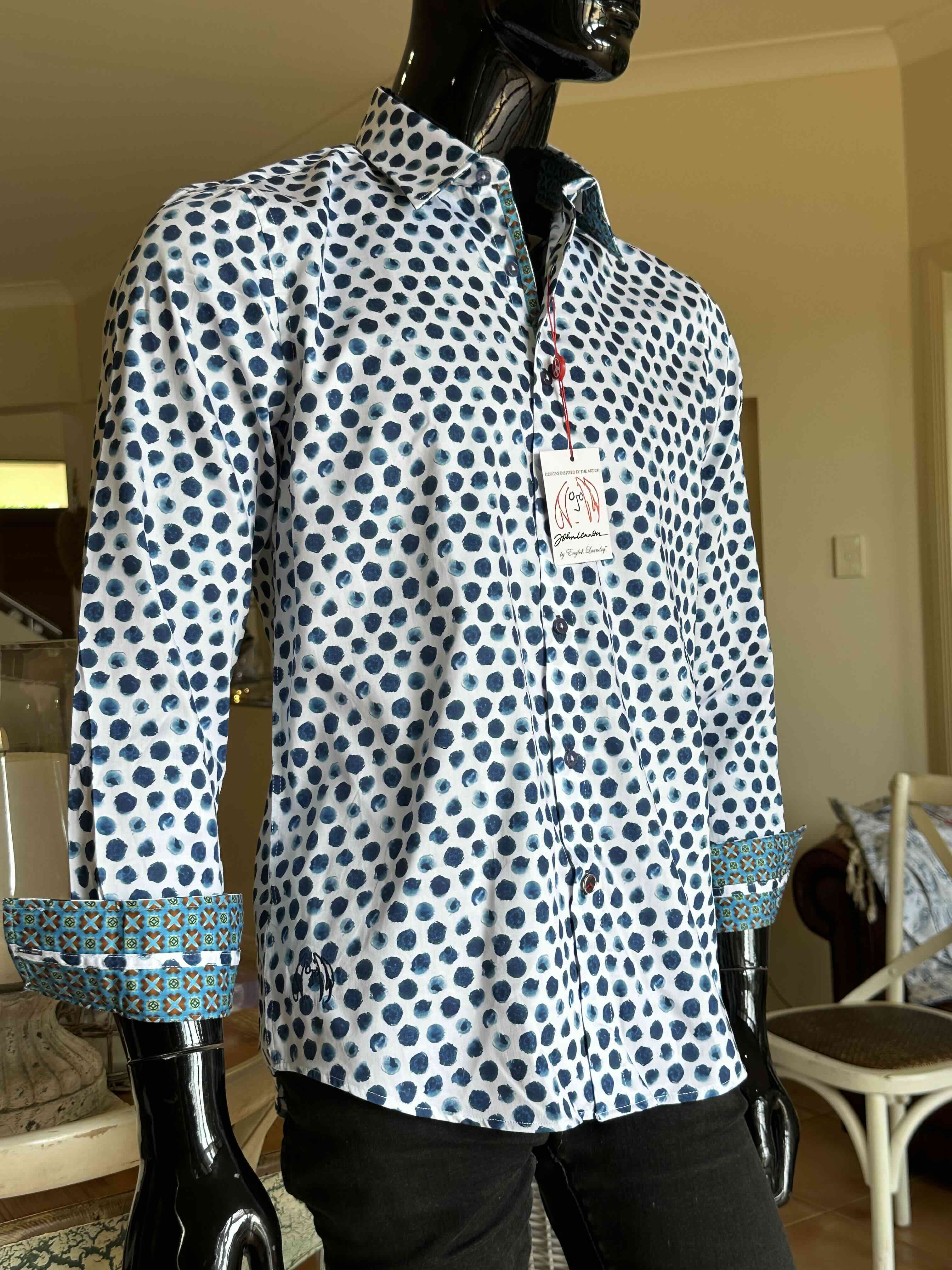 JOHN LENNON Mens Aveley Long Sleeve Shirt - White - Image 8