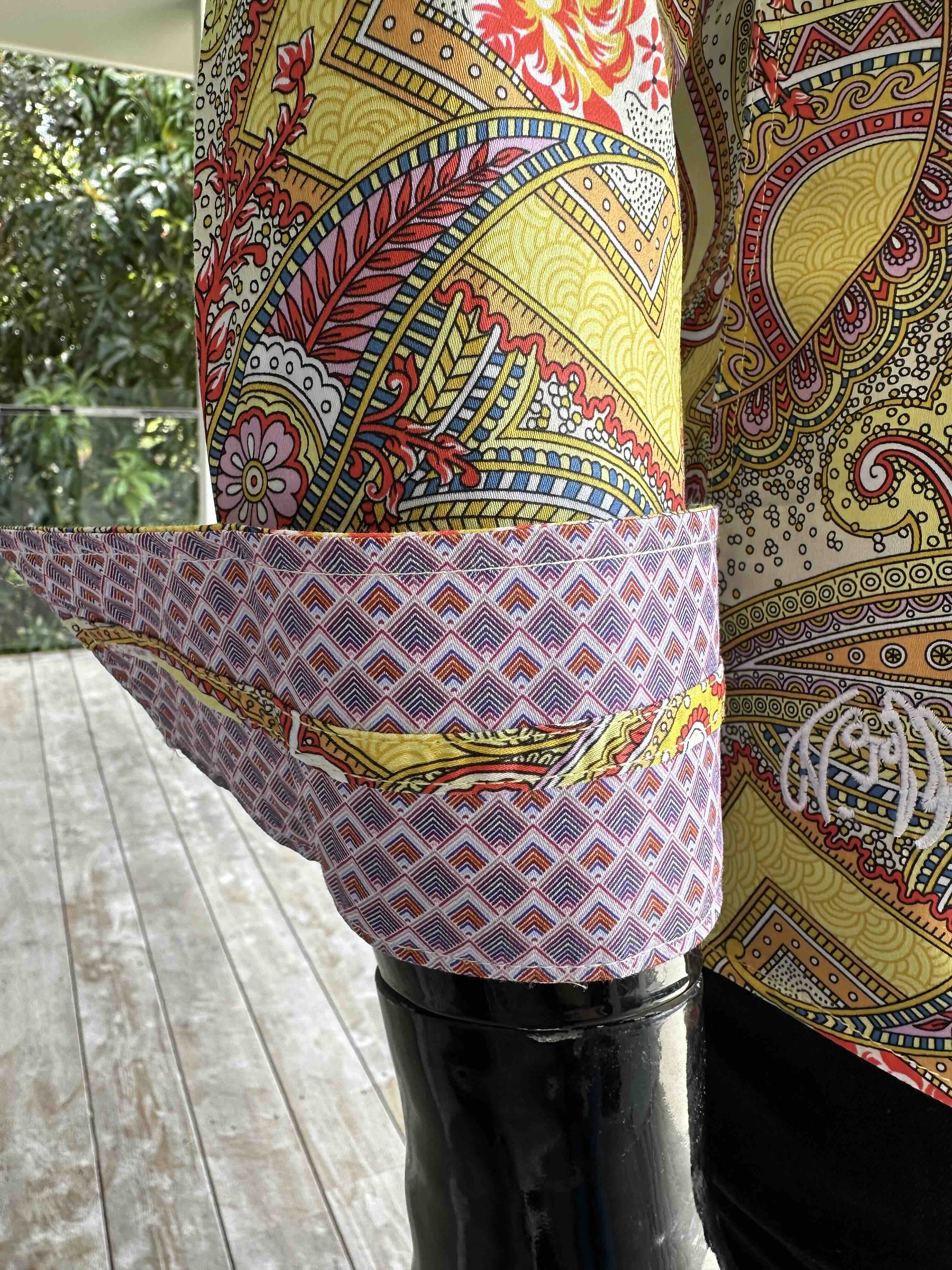 JOHN LENNON Mens Bath Long Sleeve Paisley Shirt in Multi Print - Image 9