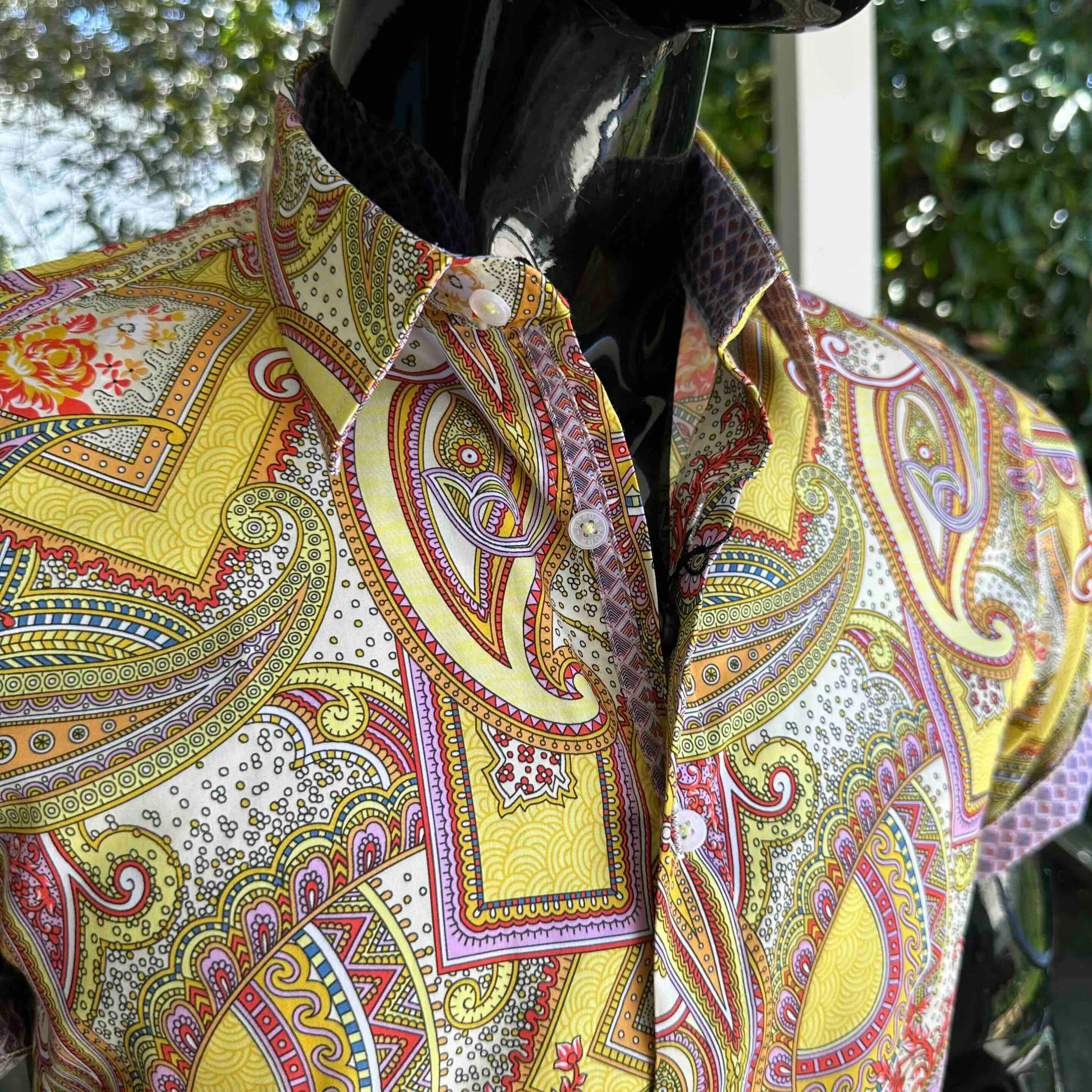 JOHN LENNON Mens Bath Short Sleeve Paisley Shirt in Multi - Image 13