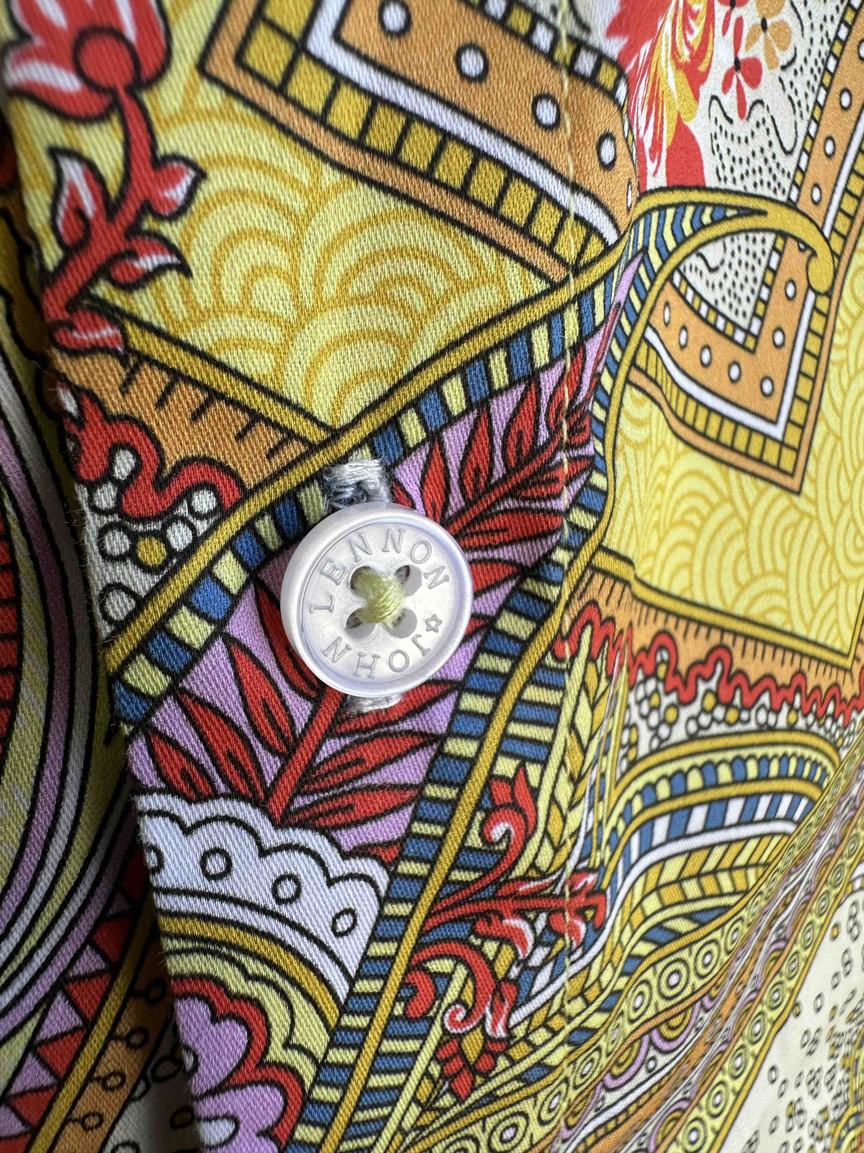 JOHN LENNON Mens Bath Short Sleeve Paisley Shirt in Multi - Image 5