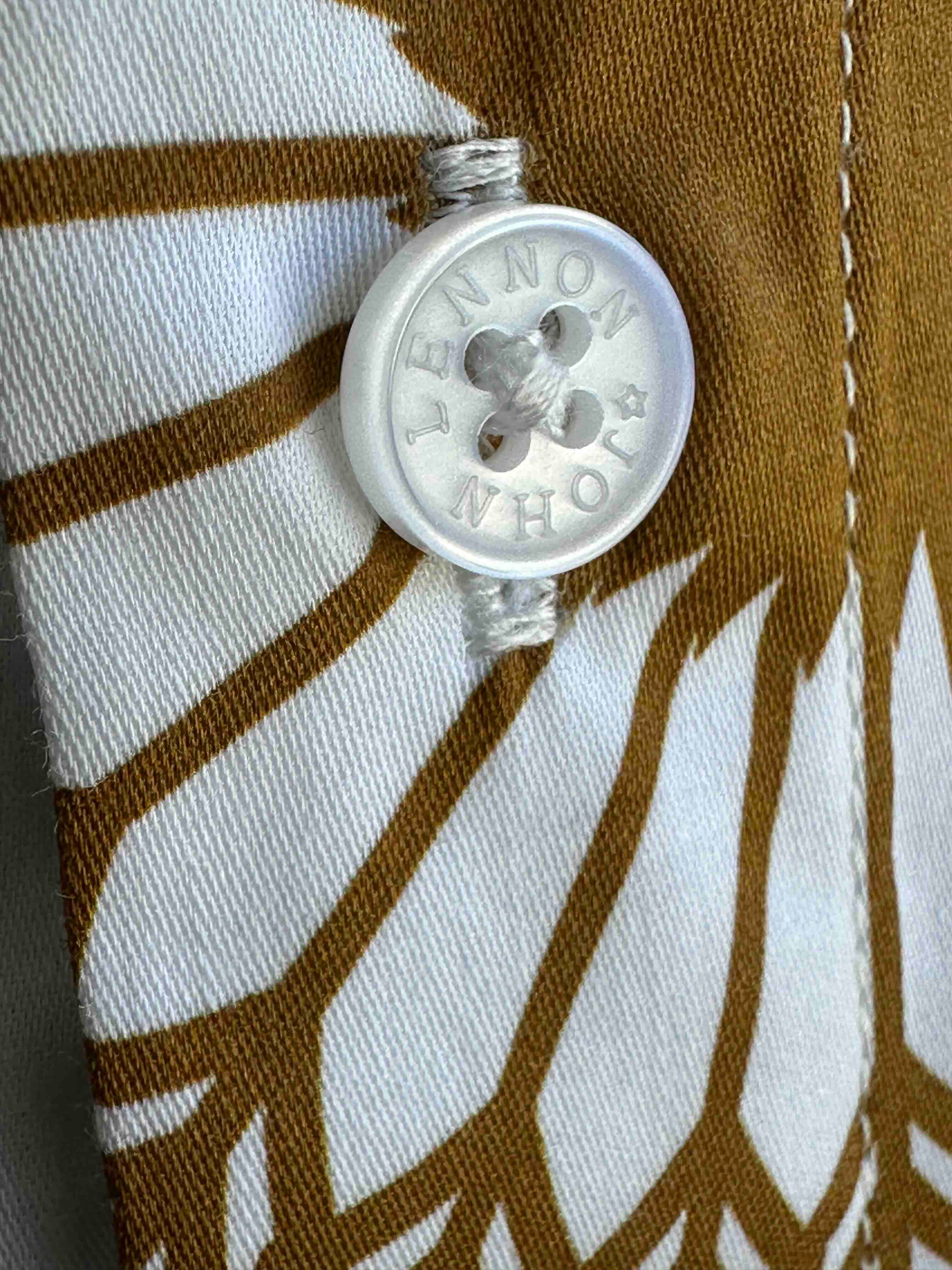 JOHN LENNON Mens Bearwood Short Sleeve Shirt in Ecru - Image 6