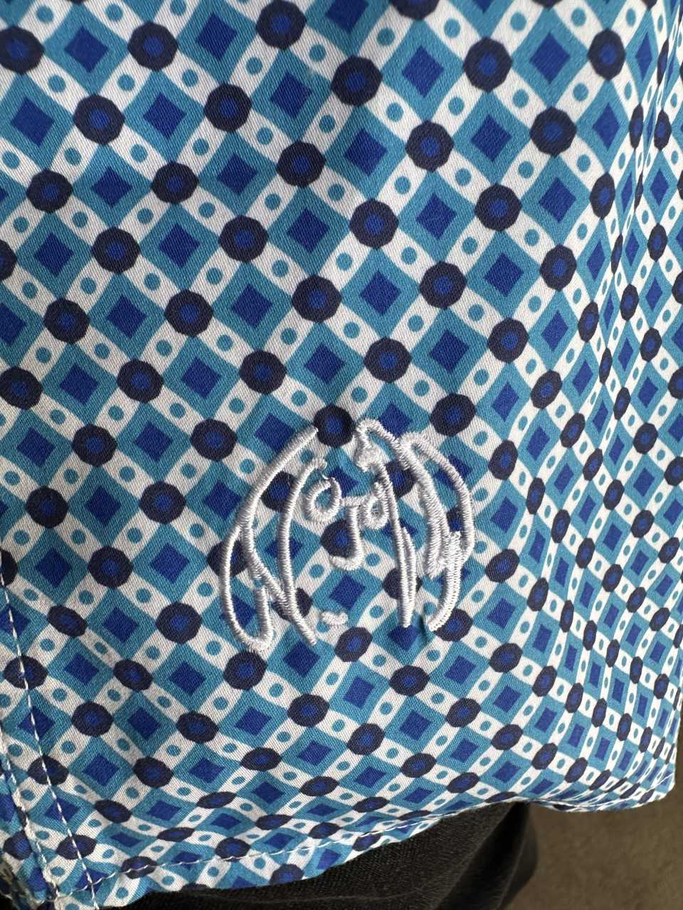 JOHN LENNON Mens Birmingham Short Sleeve Shirt - Blue - Image 4