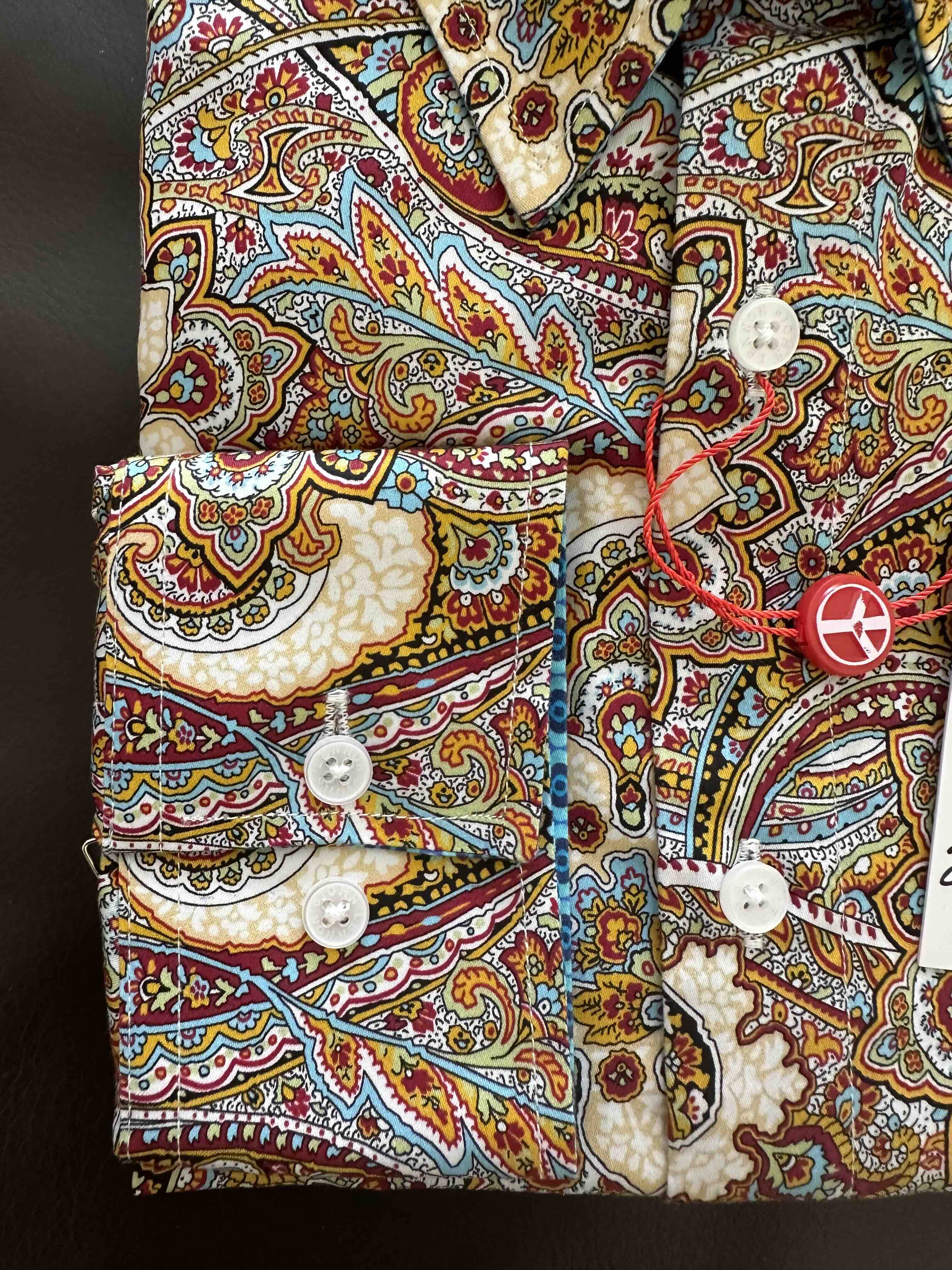 JOHN LENNON Mens Blyth Long Sleeve Paisley Shirt - Multi - Image 2