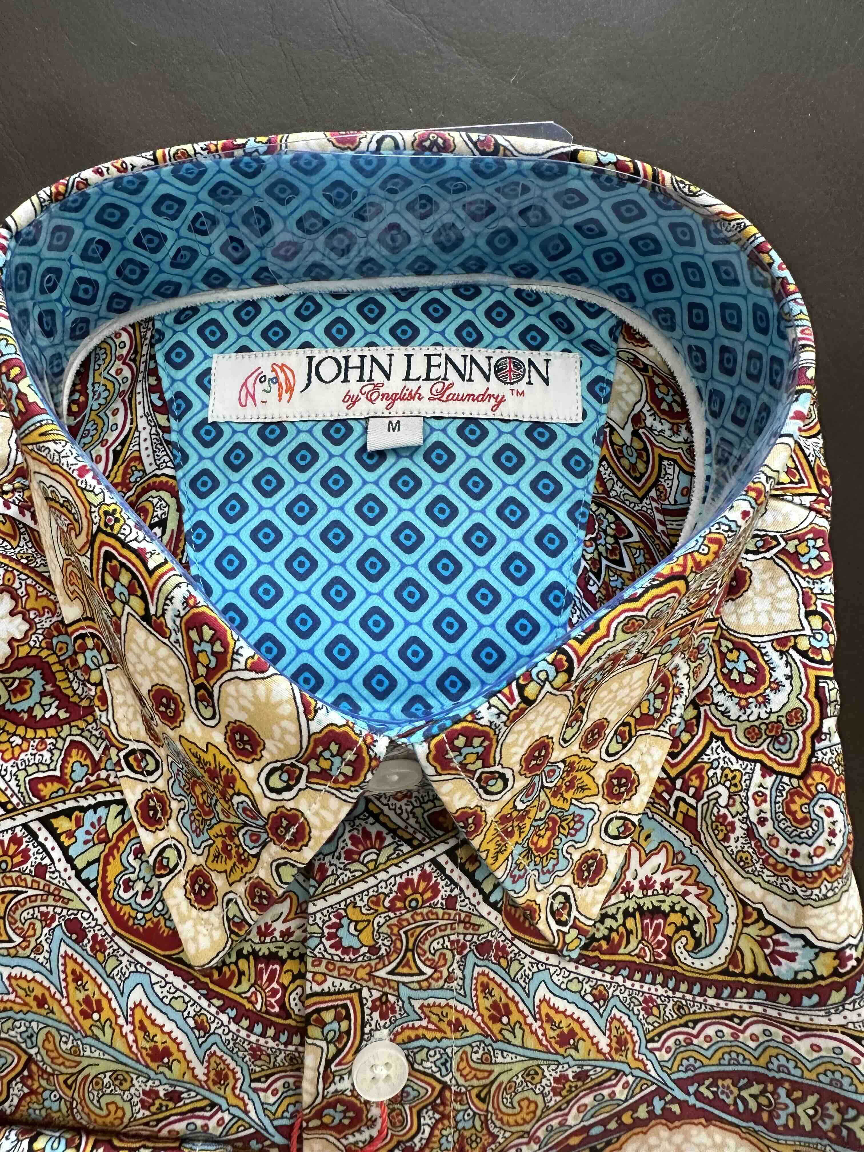 JOHN LENNON Mens Blyth Long Sleeve Paisley Shirt - Multi - Image 3