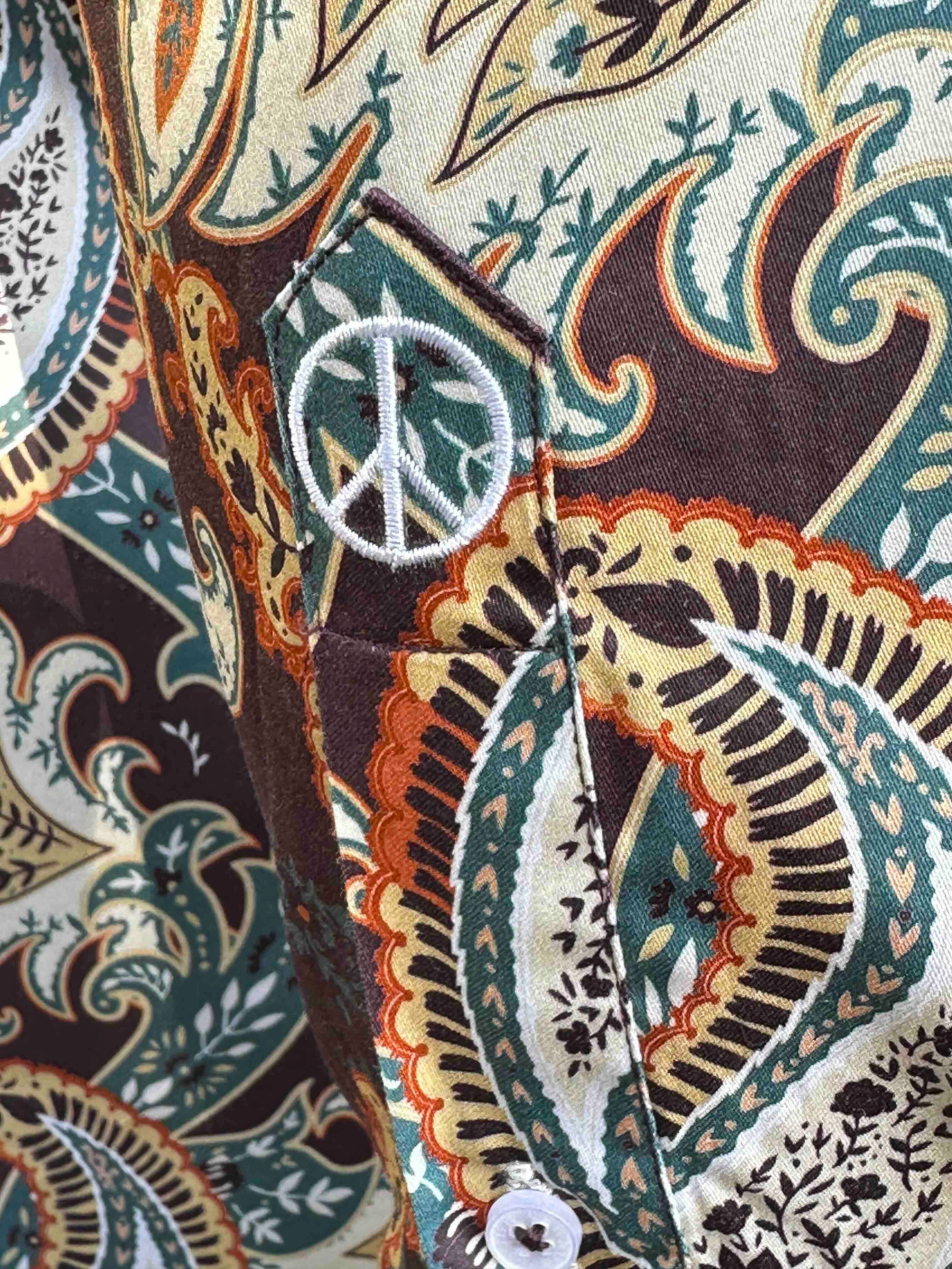 JOHN LENNON Mens Bradbury Long Sleeve Paisley Shirt - Plum - Image 11