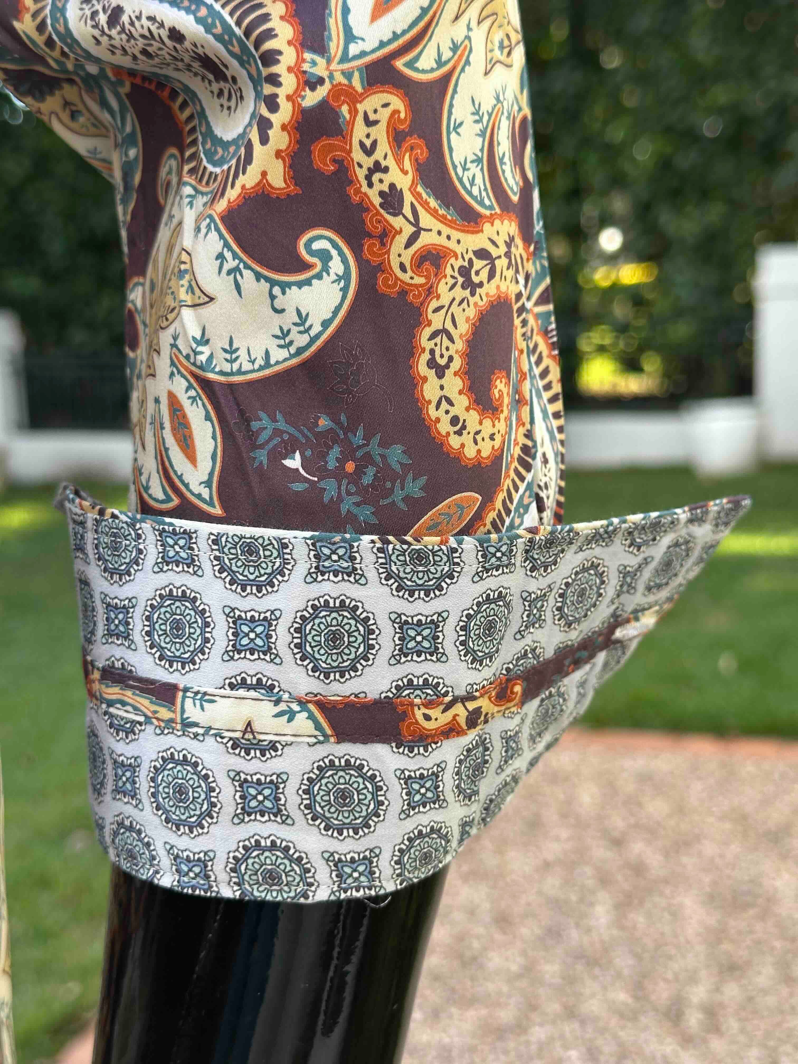 JOHN LENNON Mens Bradbury Long Sleeve Paisley Shirt - Plum - Image 13