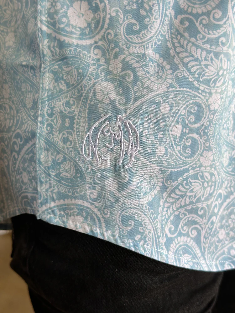 JOHN LENNON Mens Bridlington Paisley Shirt - Dust - Image 3