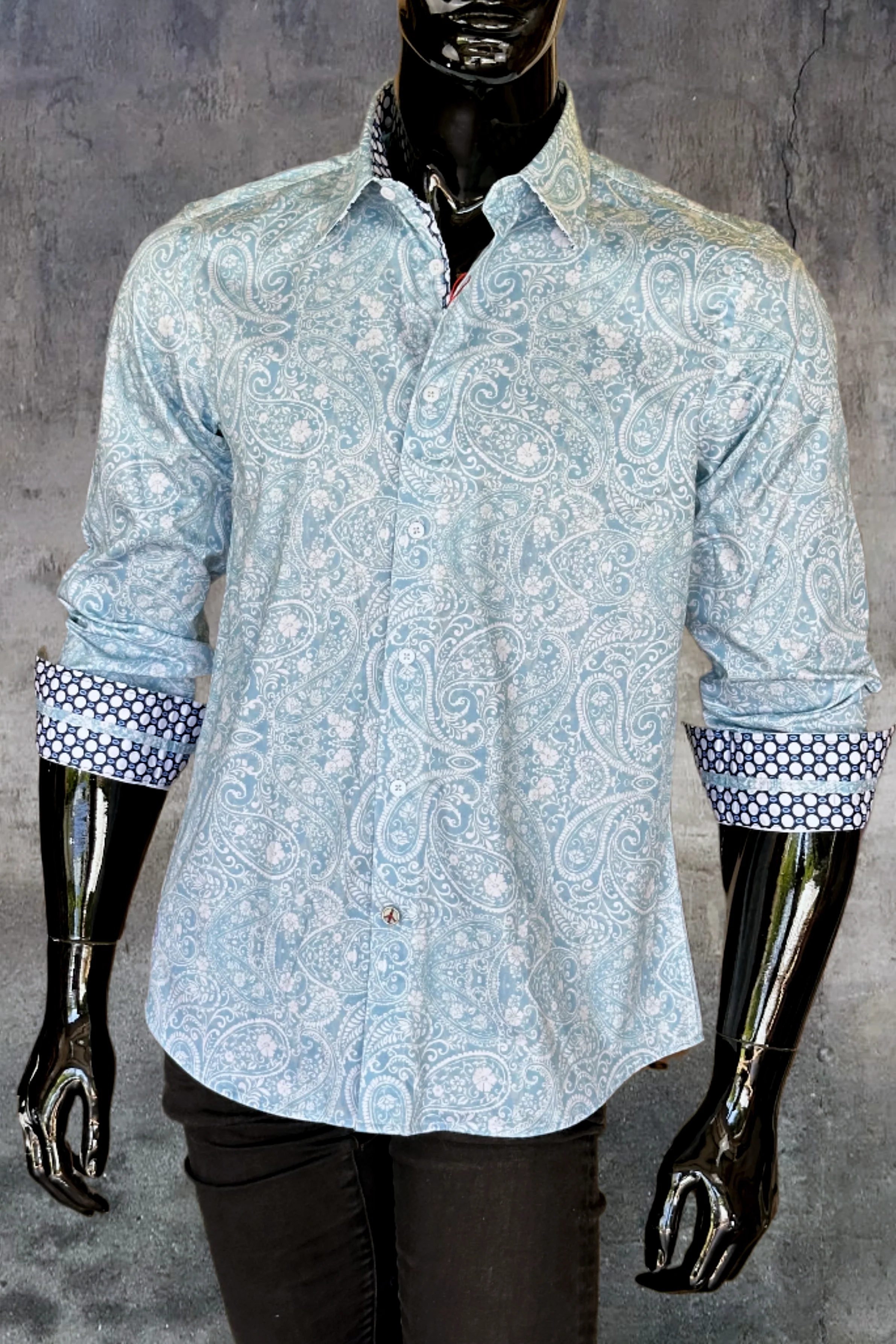 JOHN LENNON Mens Bridlington Paisley Shirt - Dust - Image 8