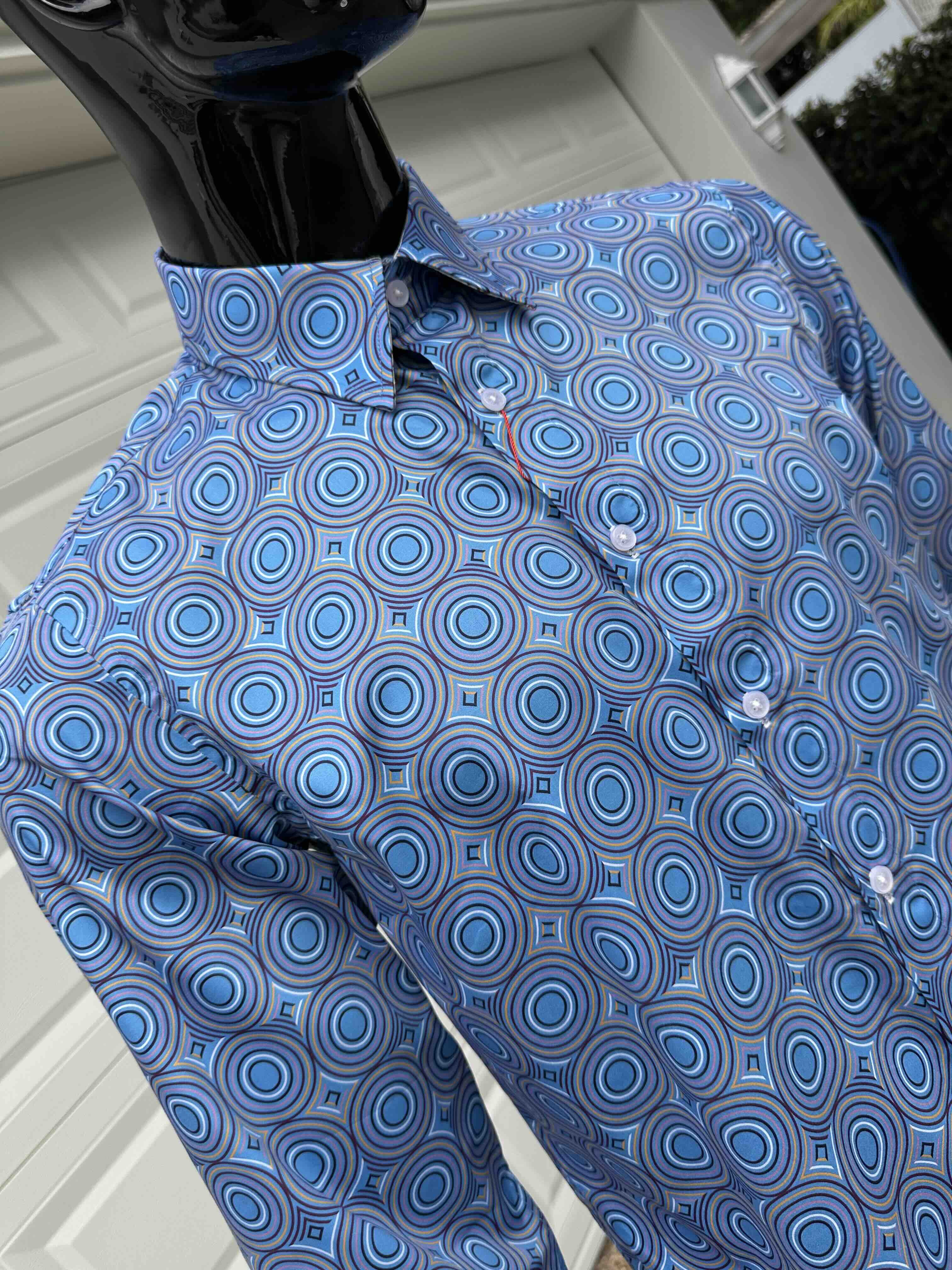 JOHN LENNON Mens Castleton Long Sleeve Shirt - Sapphire - Image 10