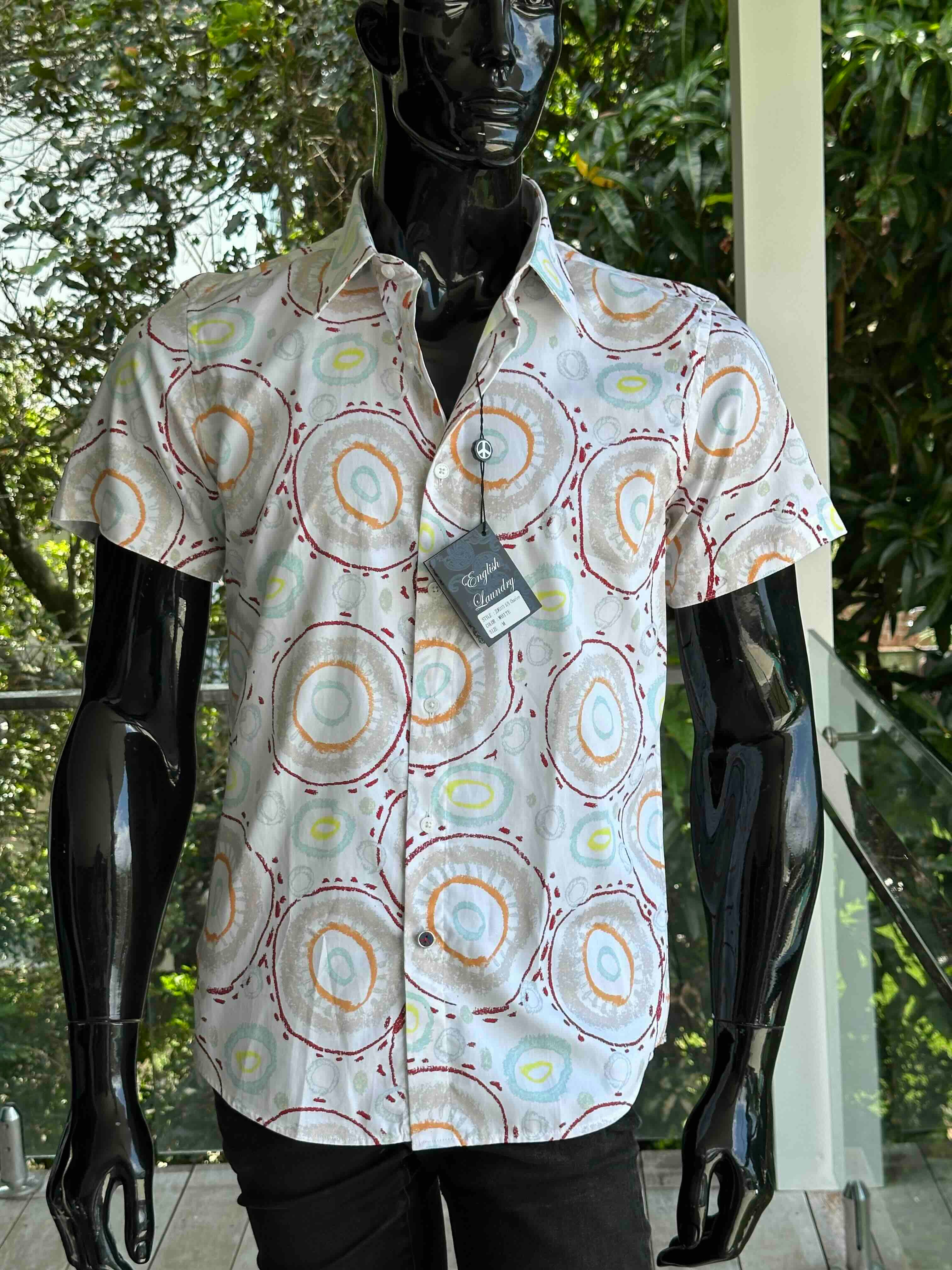JOHN LENNON Mens Charley Short Sleeve Shirt in White - Image 2