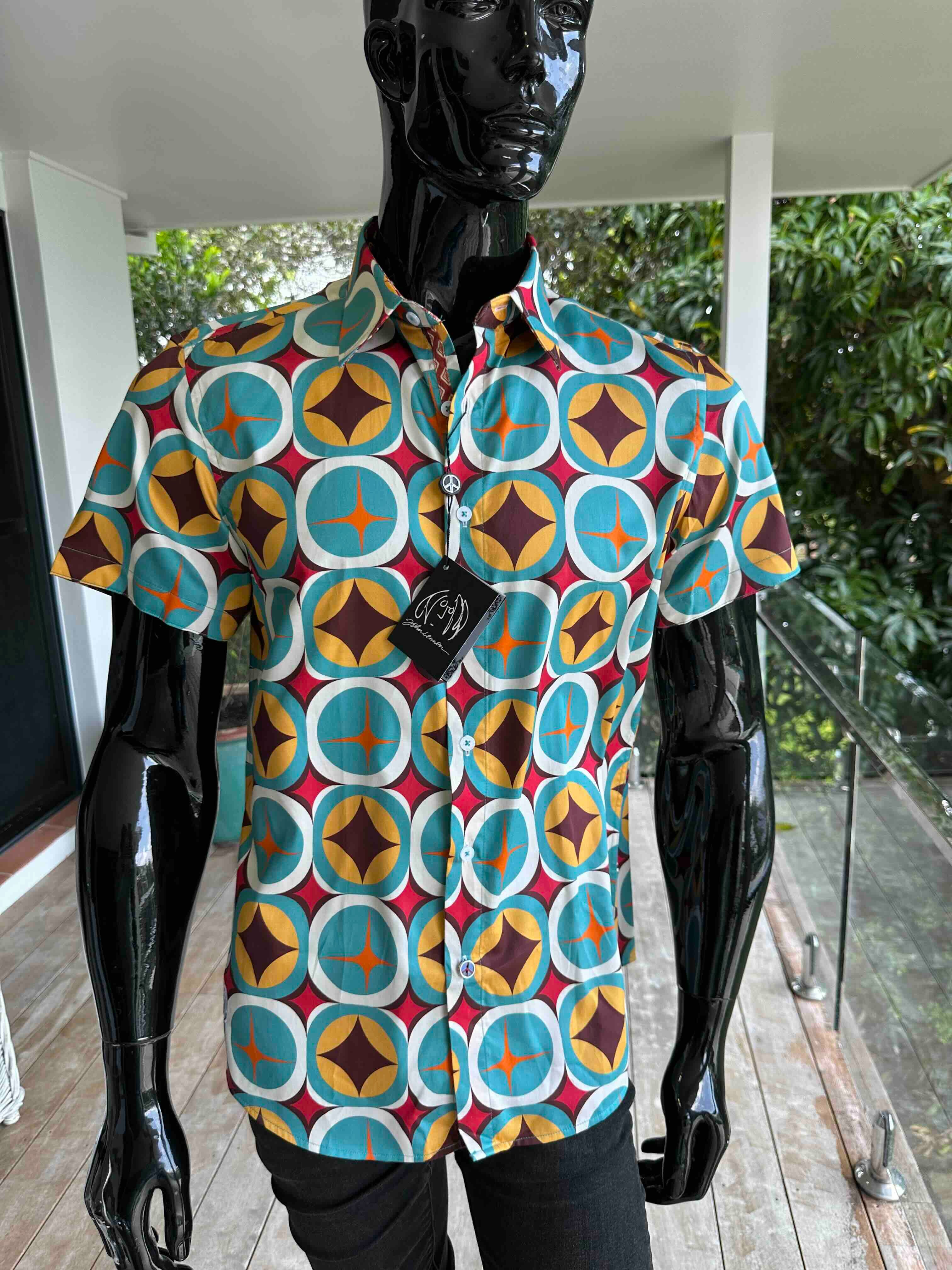 JOHN LENNON Mens Chequers Short Sleeve Shirt in Multi - Image 4