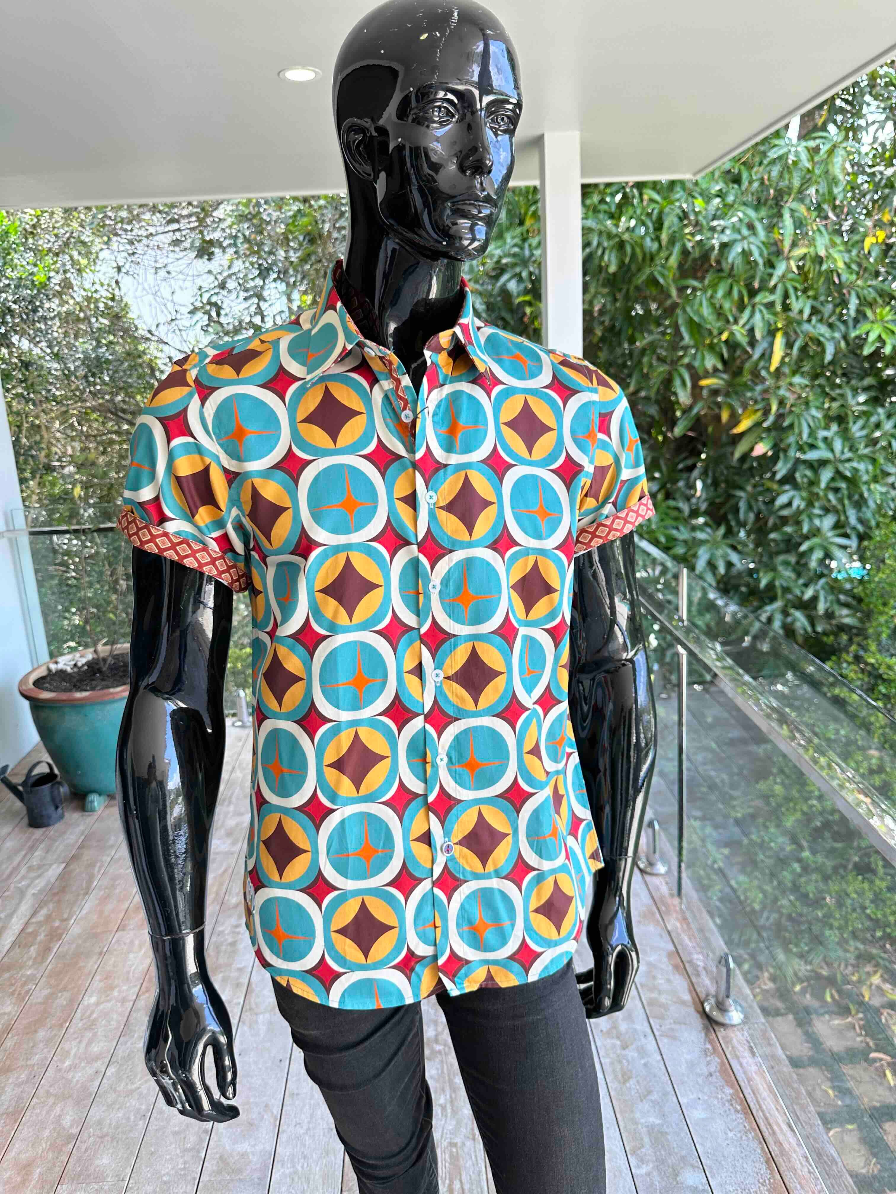 JOHN LENNON Mens Chequers Short Sleeve Shirt in Multi - Image 7
