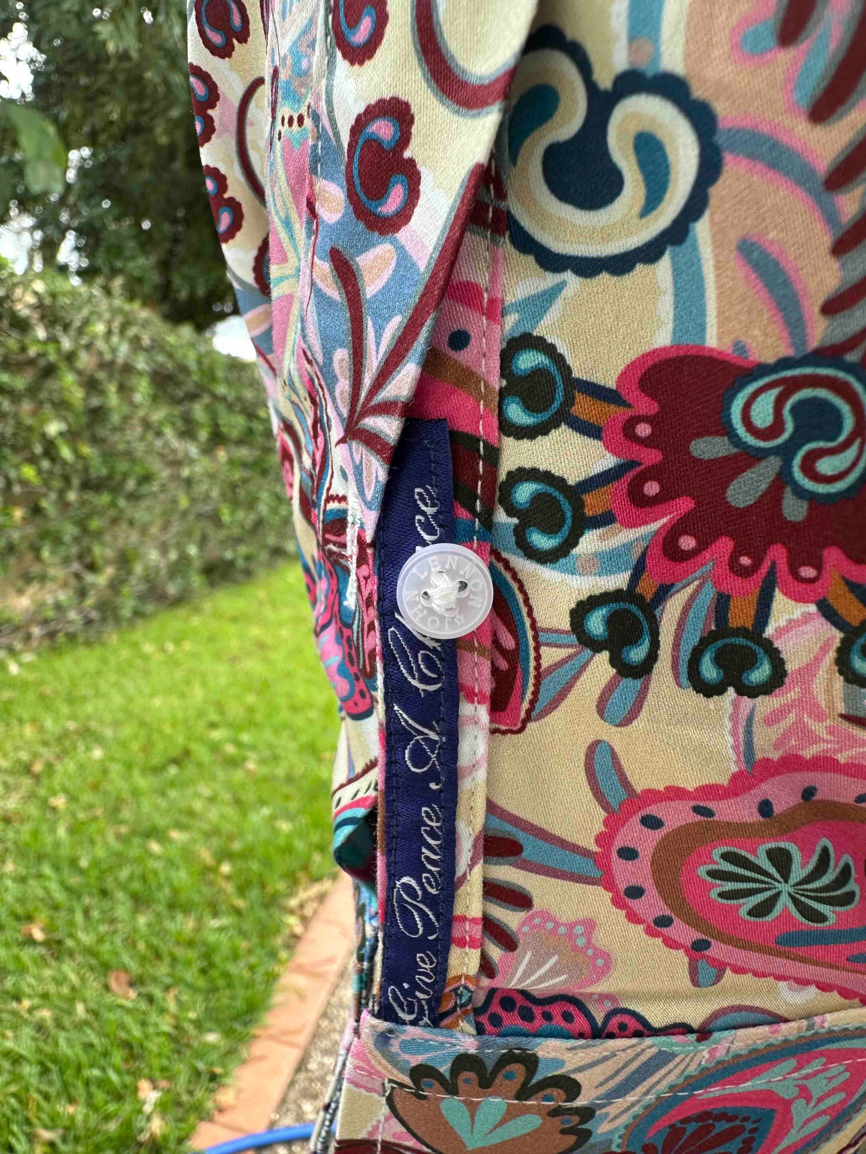 JOHN LENNON Mens Clifton Long Sleeve Shirt - White Floral Paisley - Image 6