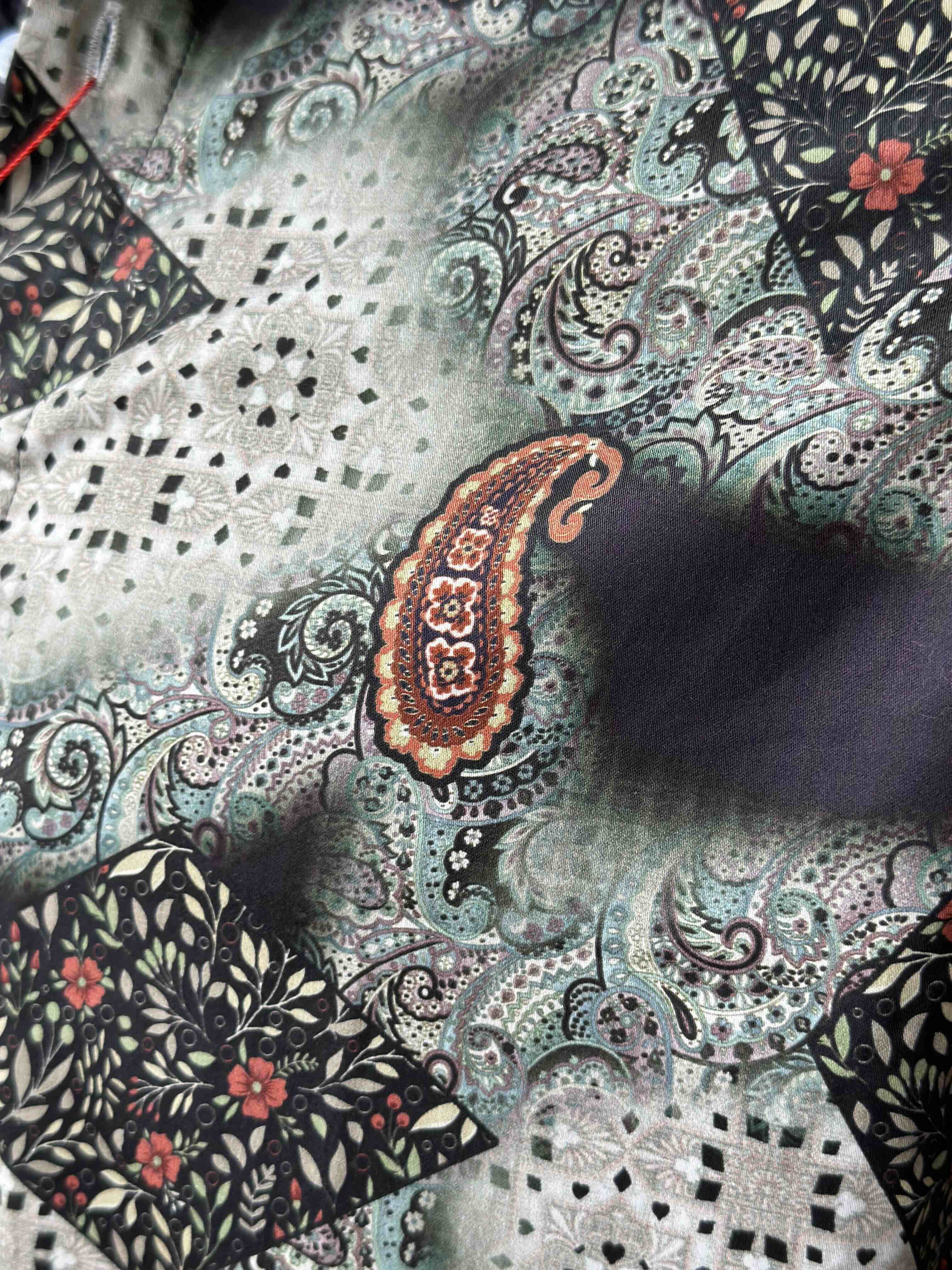 JOHN LENNON Mens Colchester Paisley Long Sleeve Shirt - Black - Image 14