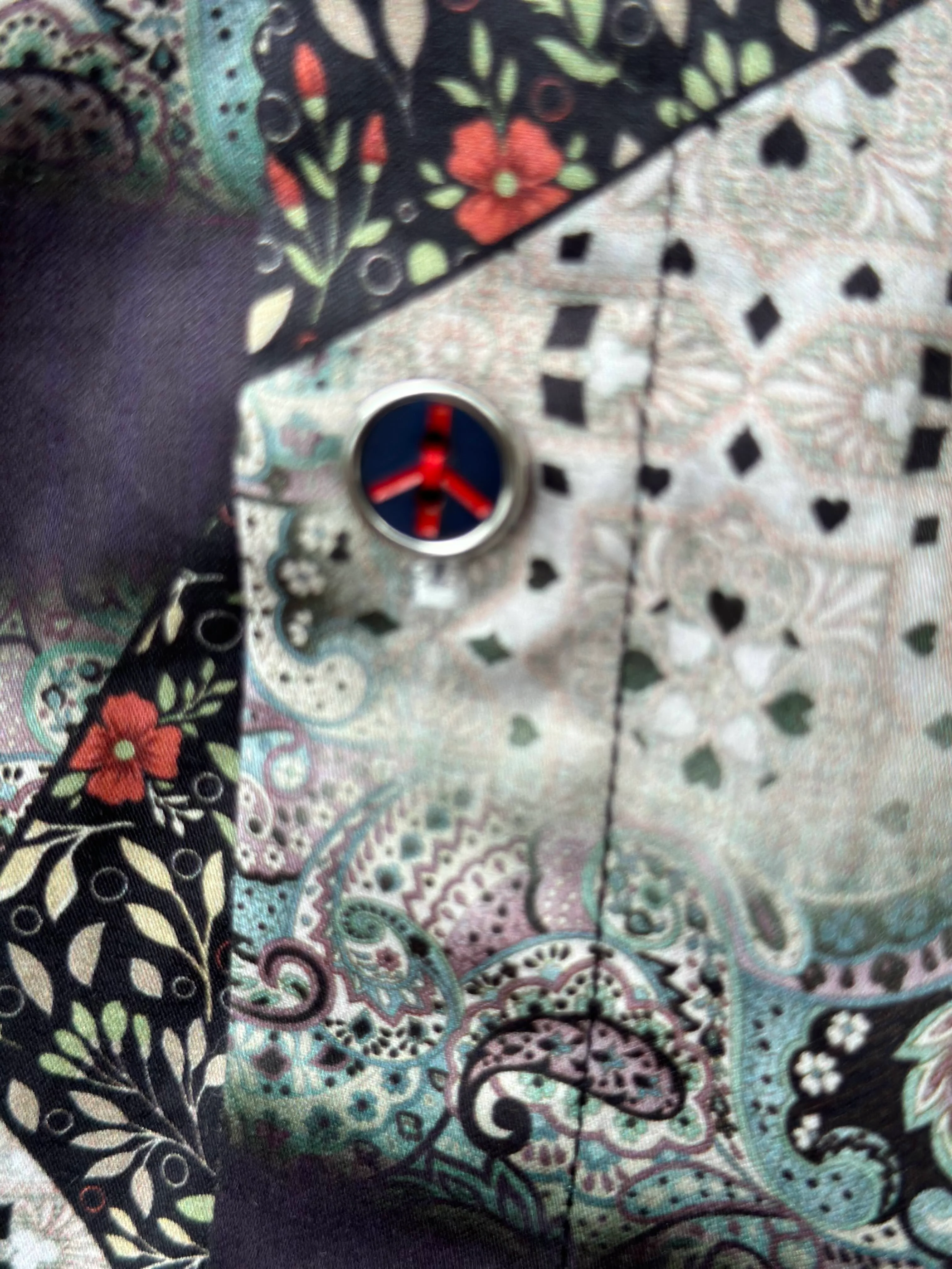 JOHN LENNON Mens Colchester Paisley Long Sleeve Shirt - Black - Image 8