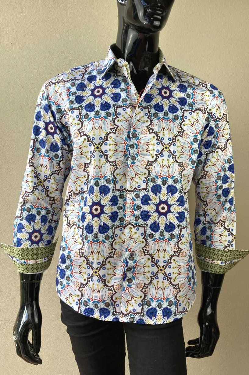 JOHN LENNON Mens Coventry Long Sleeve Shirt - Multi - Image 4