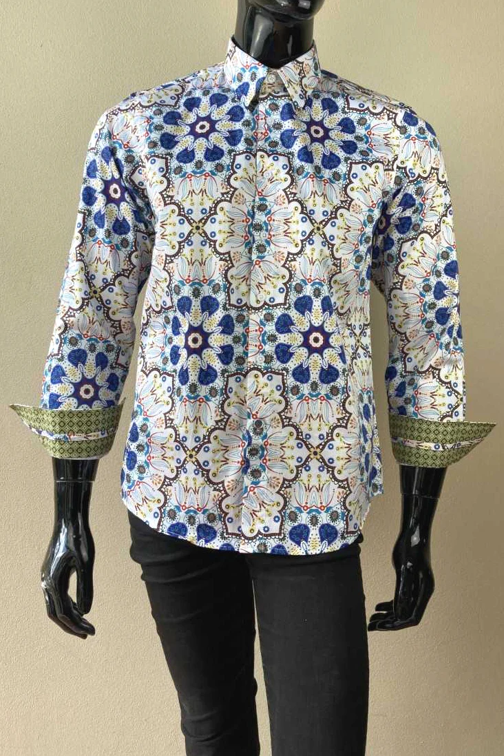 JOHN LENNON Mens Coventry Long Sleeve Shirt - Multi - Image 6