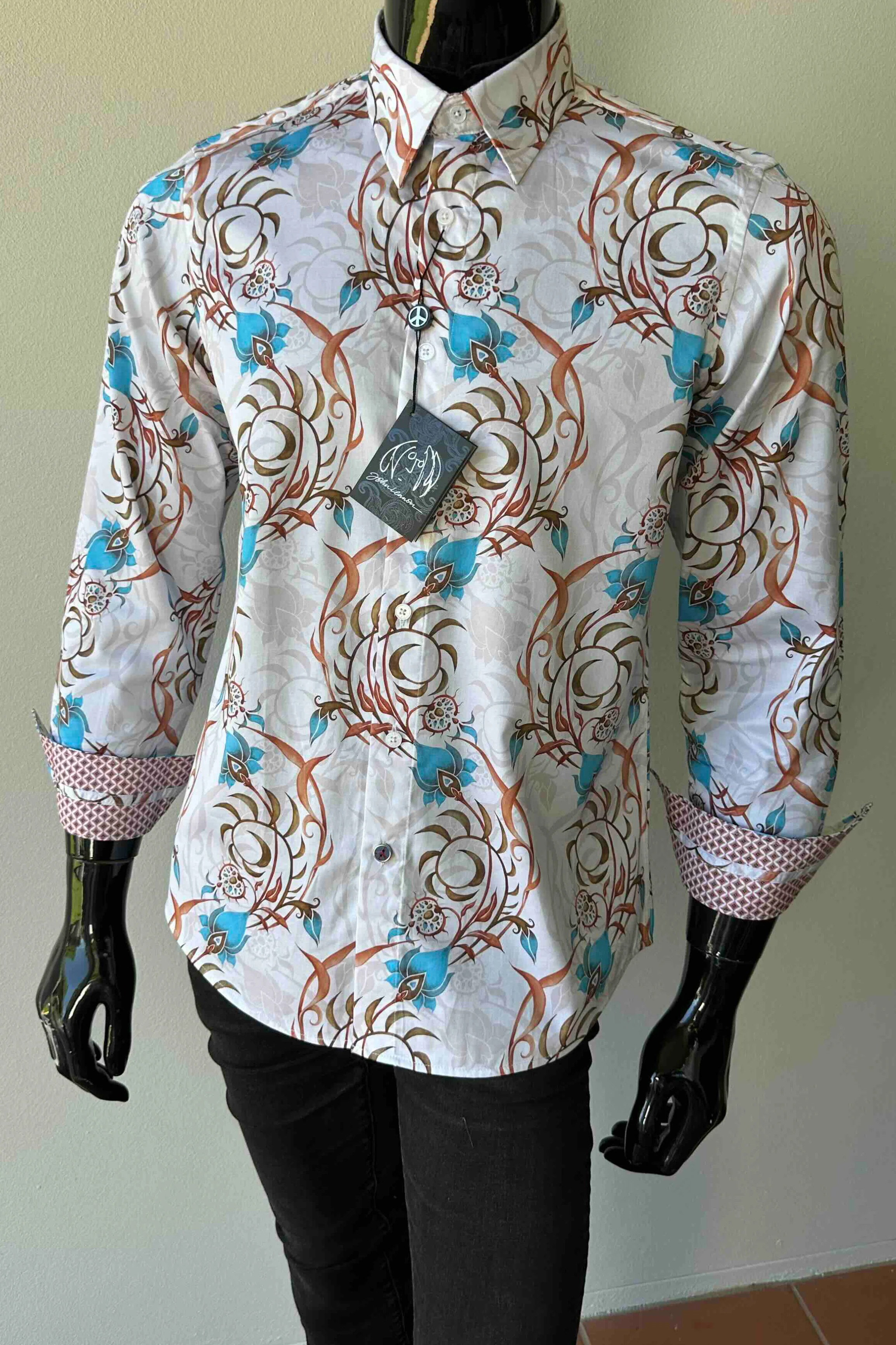 JOHN LENNON Mens Eldon Long Sleeve Shirt in Ecru - Image 10