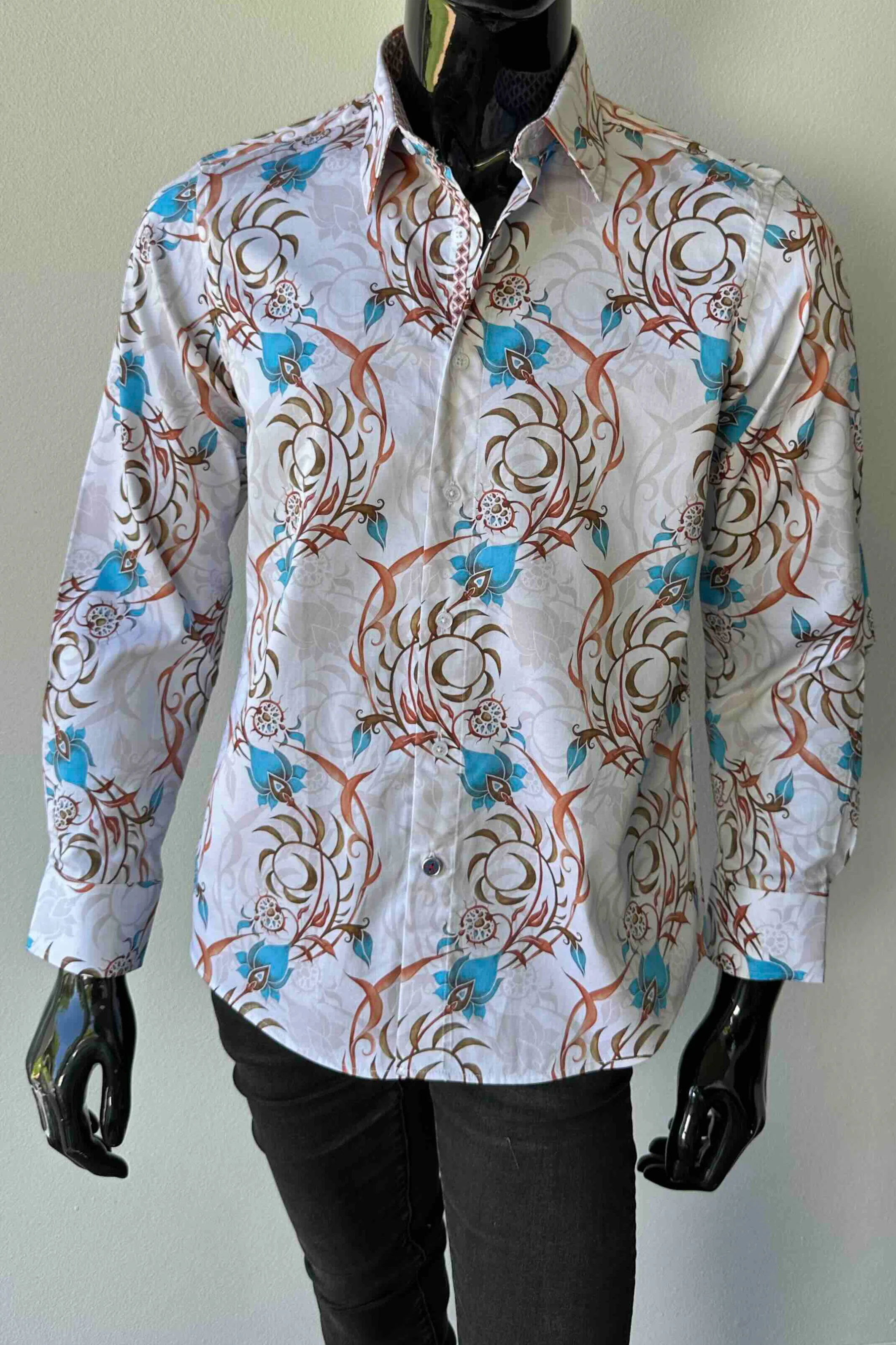 JOHN LENNON Mens Eldon Long Sleeve Shirt in Ecru - Image 7