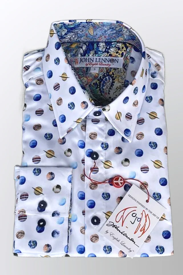JOHN LENNON Mens Filton Shirt - White - Image 4