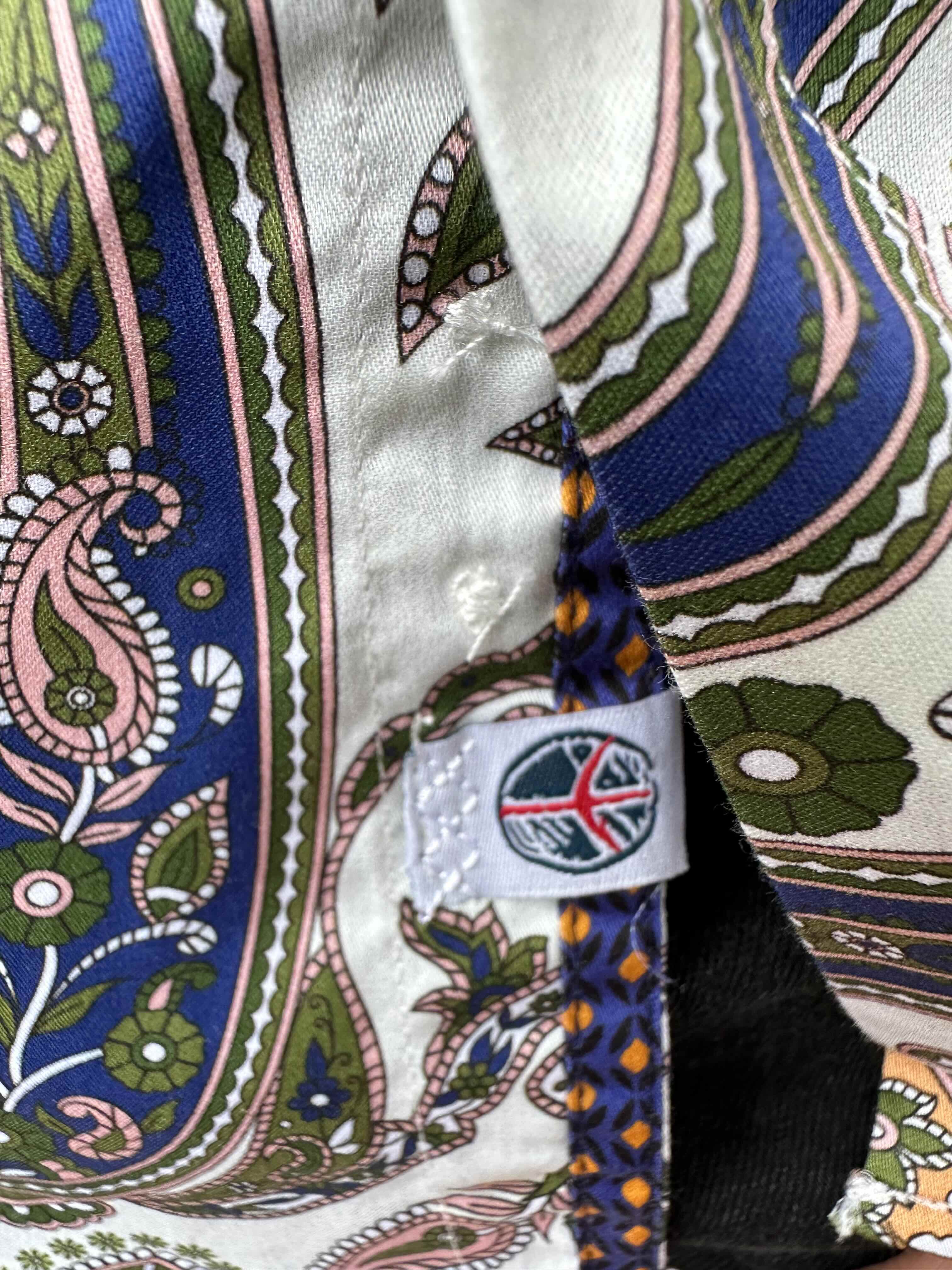 JOHN LENNON Mens Forest Green Paisley Long Sleeve Shirt - Mint - Image 4