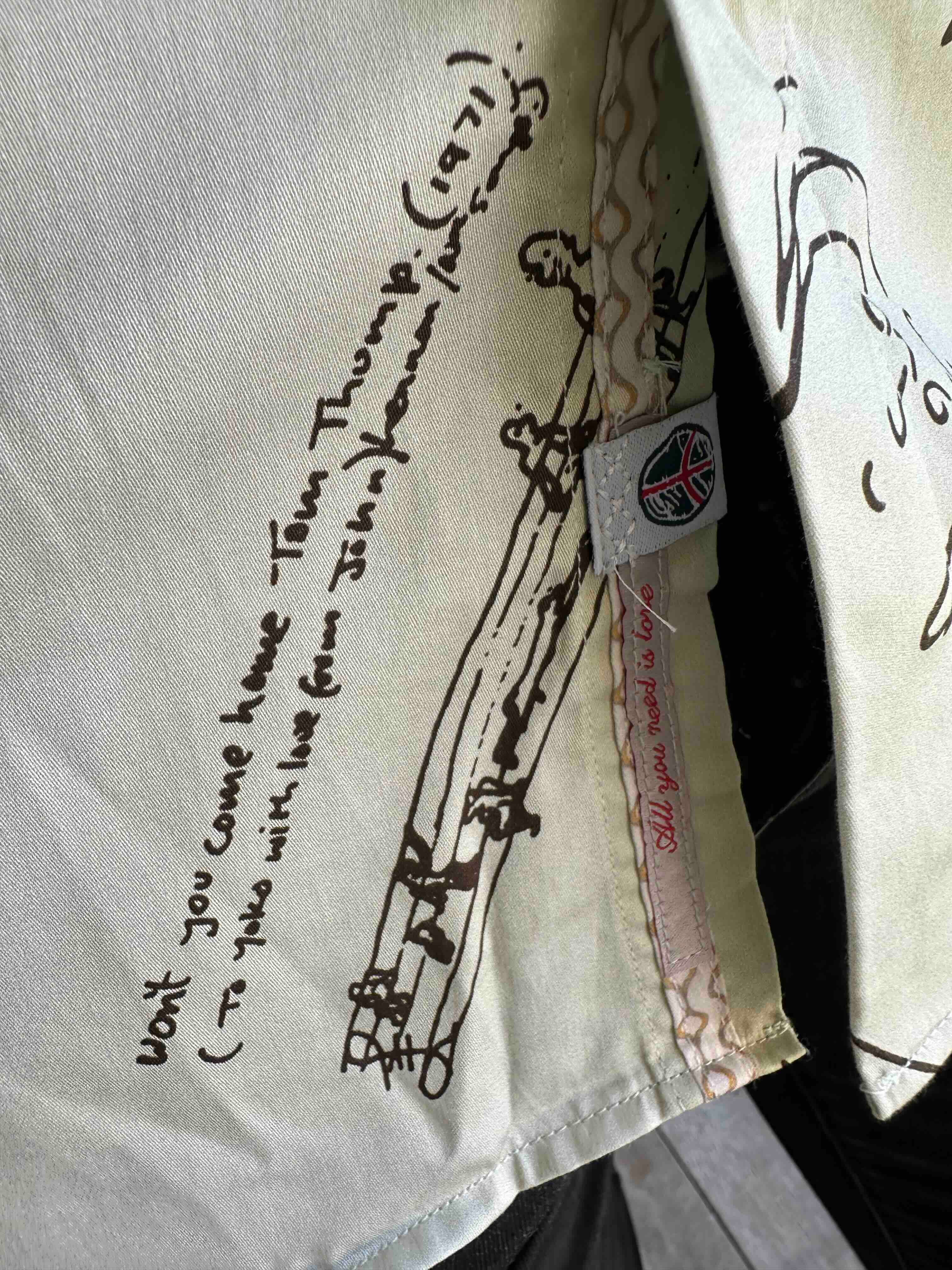 JOHN LENNON Mens Four Lanes Short Sleeve Shirt in Khaki - Image 12