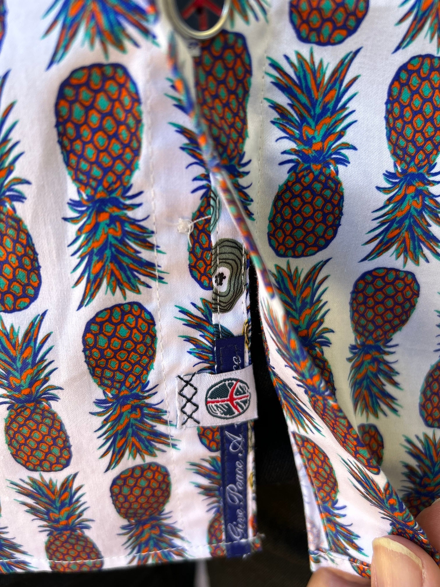 JOHN LENNON Mens Gateshead Short Sleeve Shirt Pineapple - Image 6