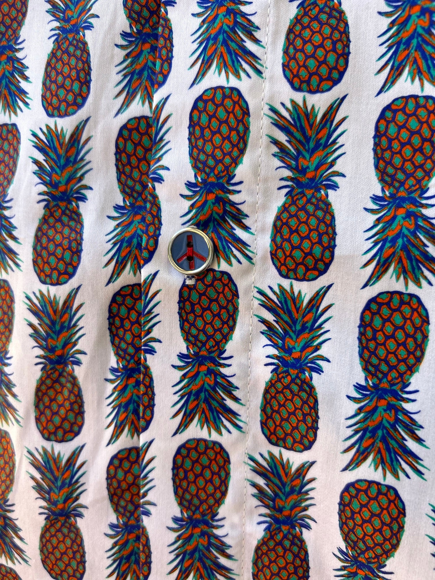 JOHN LENNON Mens Gateshead Short Sleeve Shirt Pineapple - Image 7
