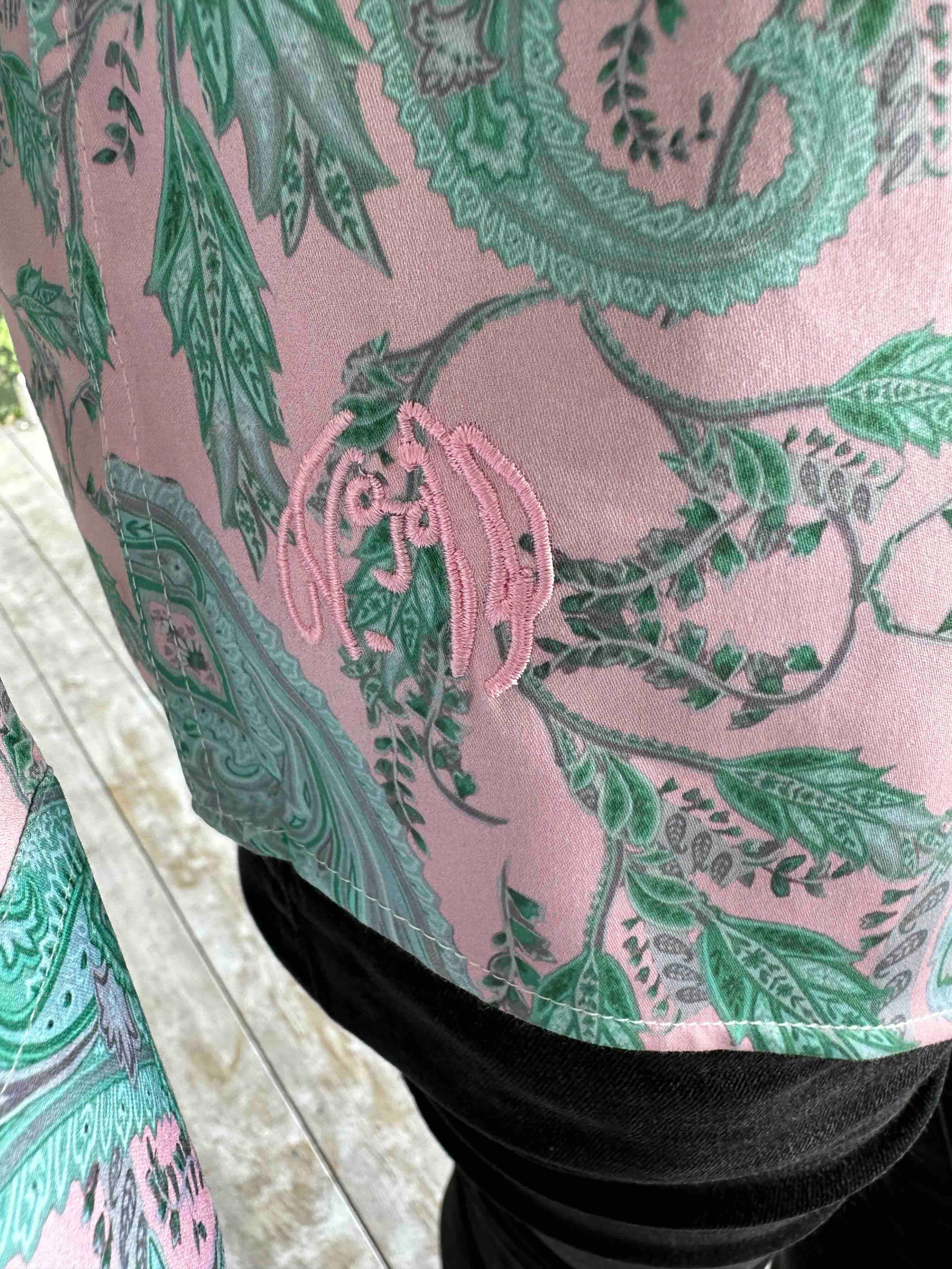 JOHN LENNON Mens Gosport Long Sleeve Paisley Shirt in Mint - Image 3