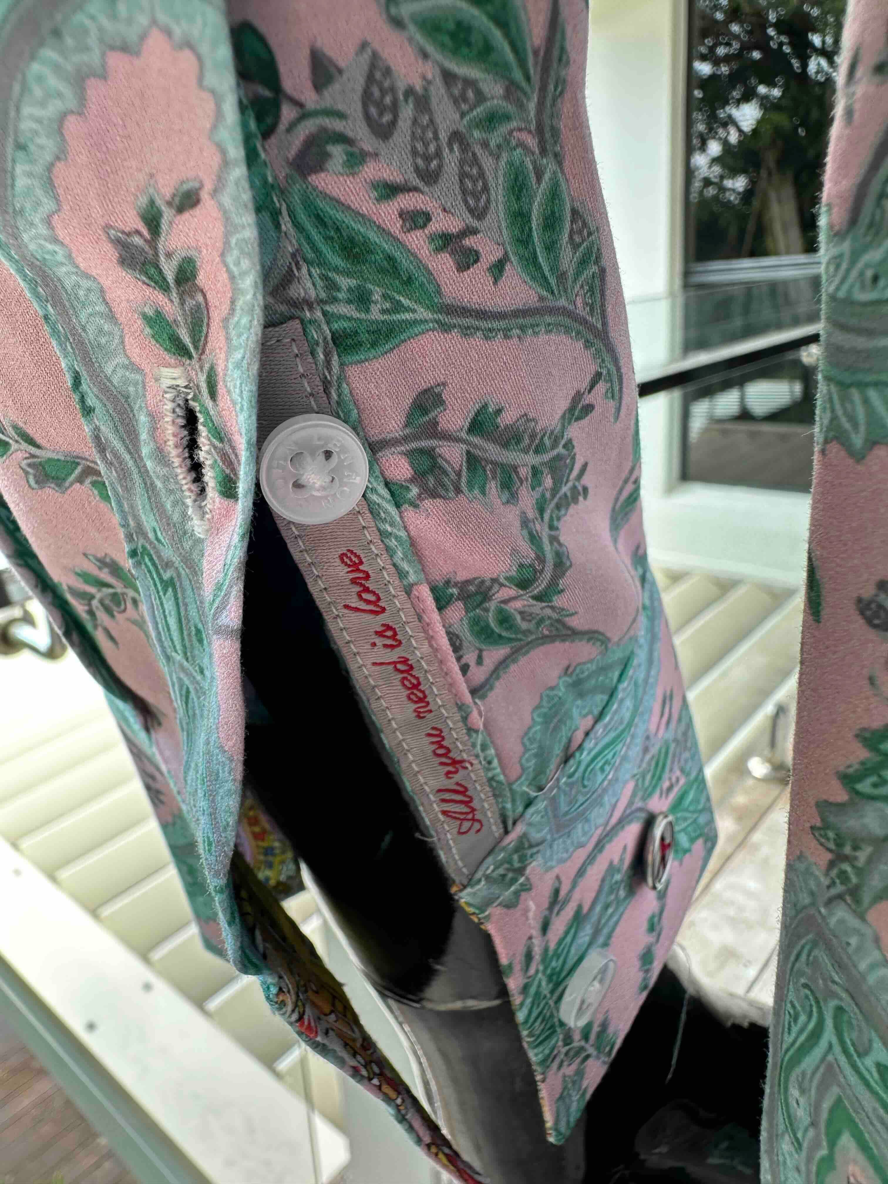 JOHN LENNON Mens Gosport Long Sleeve Paisley Shirt in Mint - Image 6