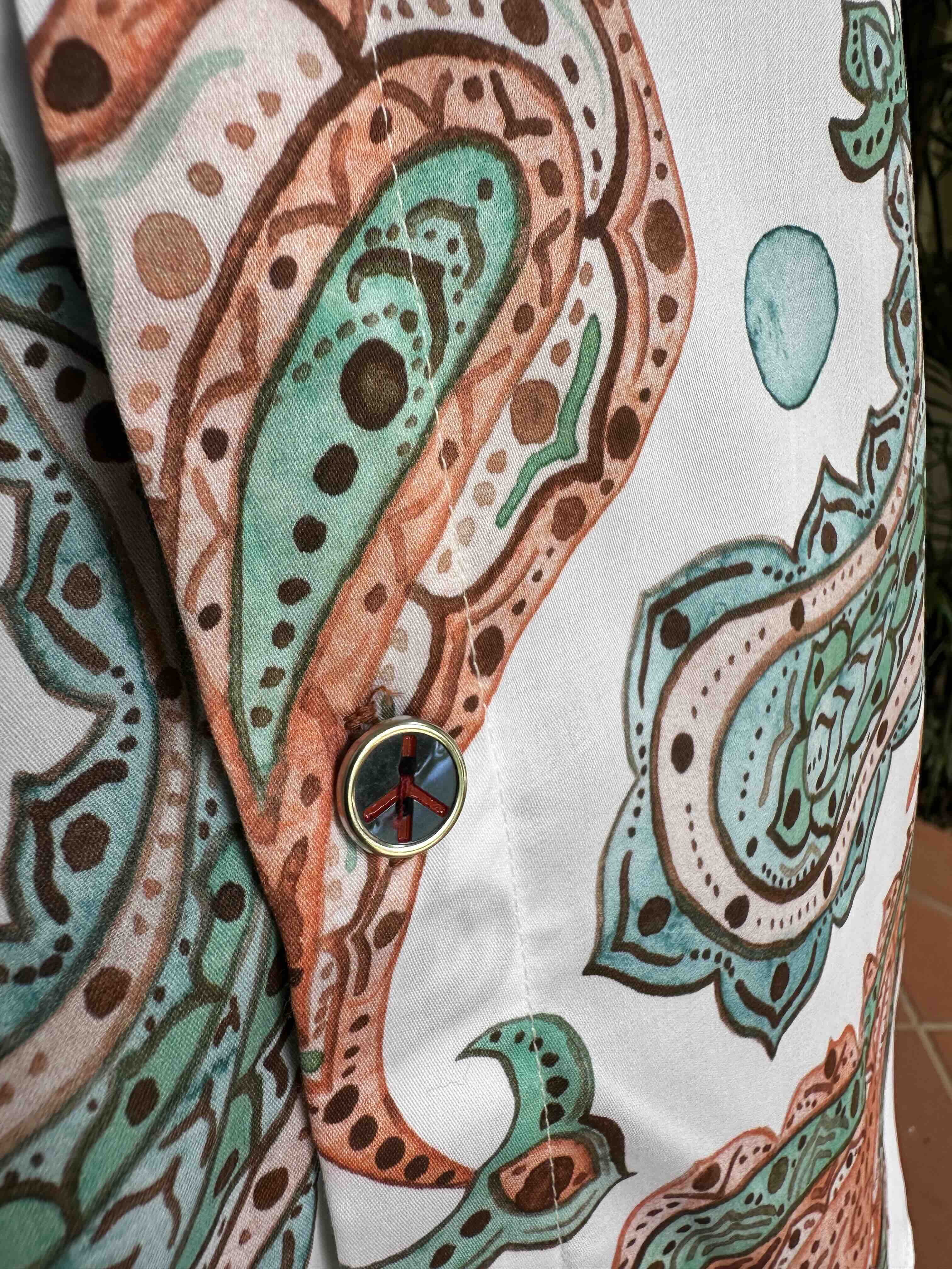 JOHN LENNON Mens Hadley Short Sleeve Paisley Shirt - White - Image 4