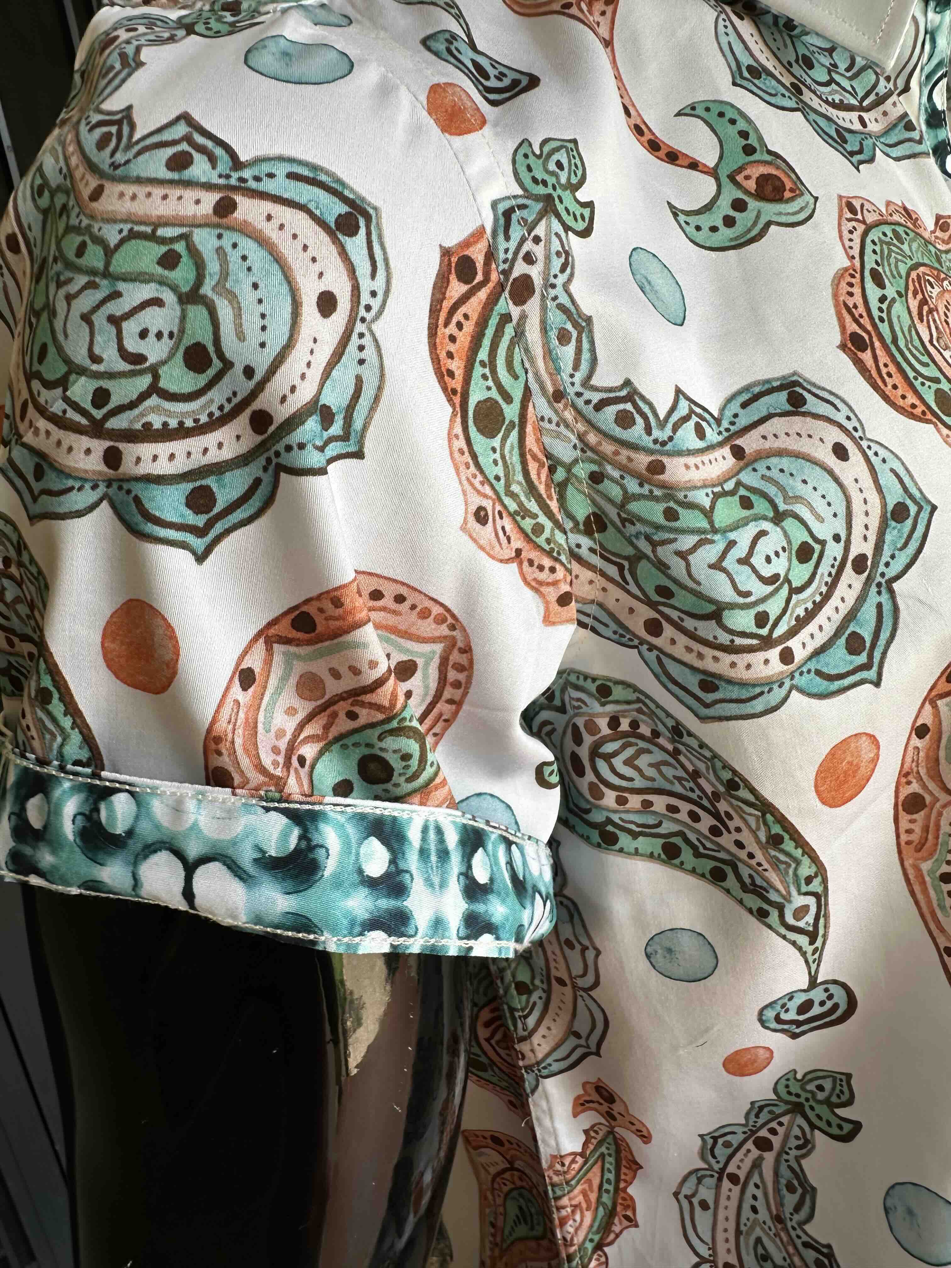 JOHN LENNON Mens Hadley Short Sleeve Paisley Shirt - White - Image 5