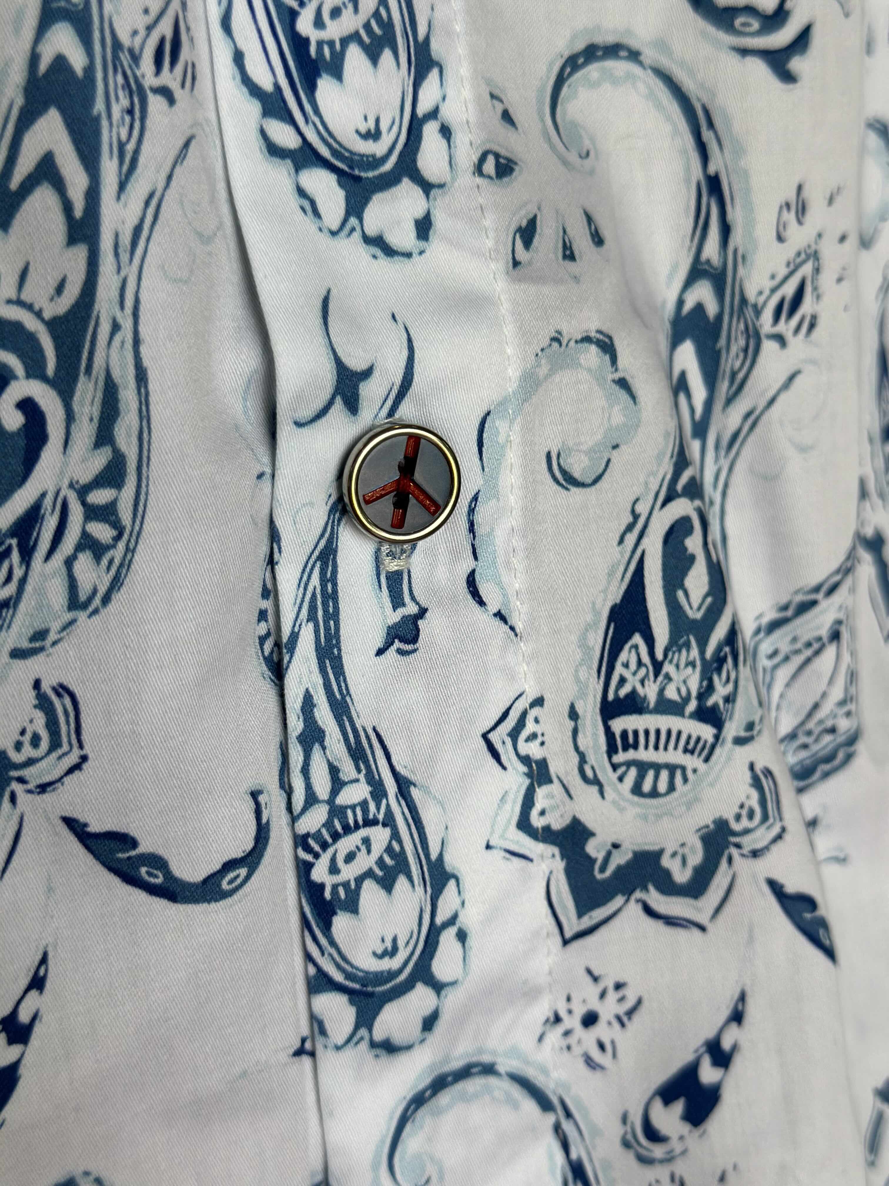 JOHN LENNON Mens Hampton Long Sleeve Shirt - White - Image 5