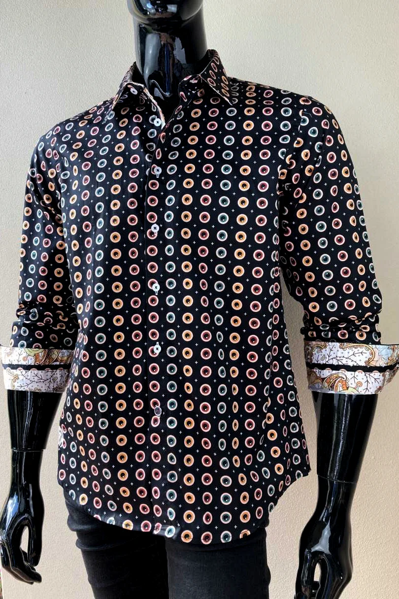 JOHN LENNON Mens Heaton Moor Long Sleeve Shirt - Black - Image 17