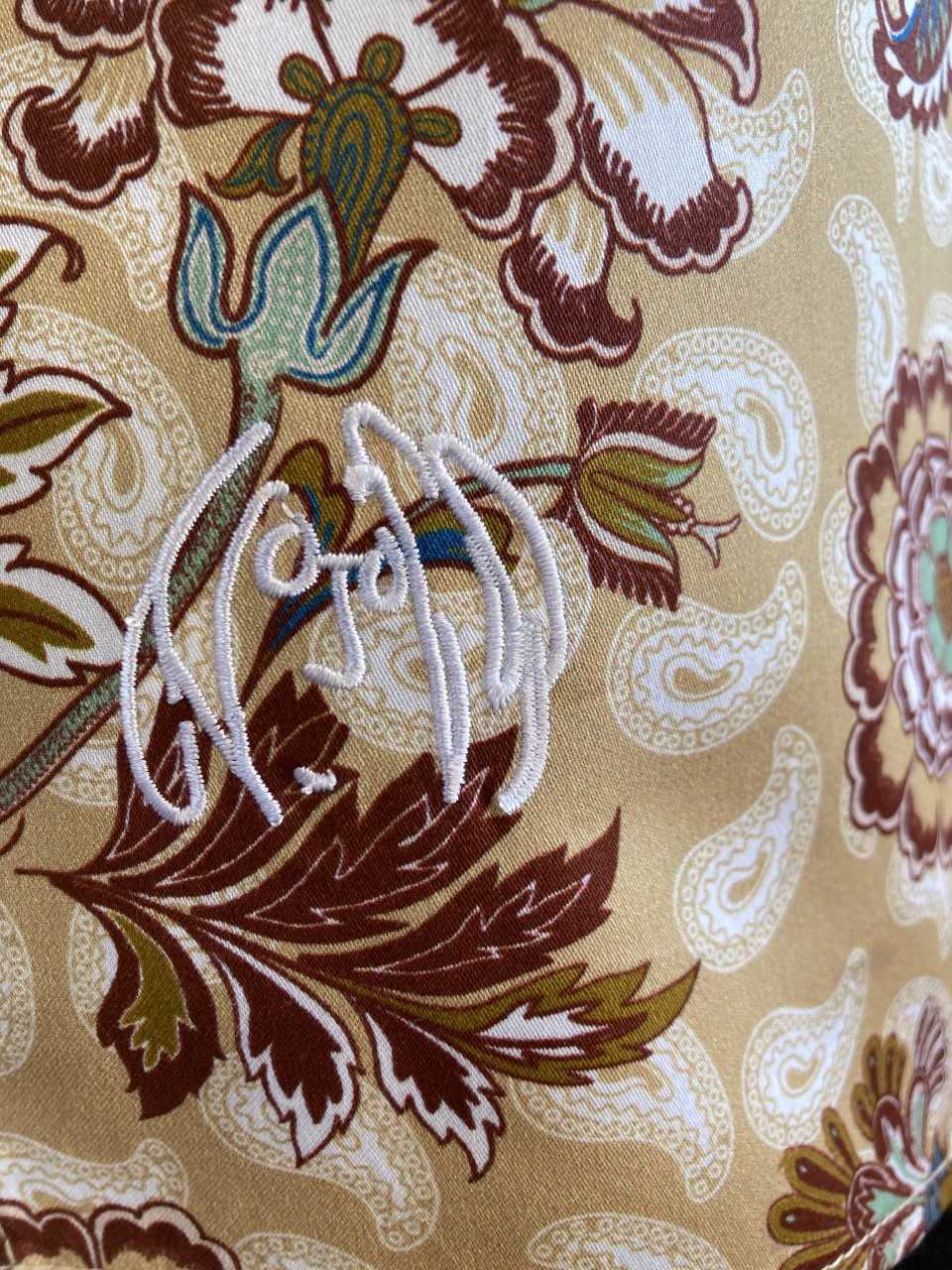 JOHN LENNON Mens Highcliffe Long Sleeve Shirt Latte Paisley - Image 13