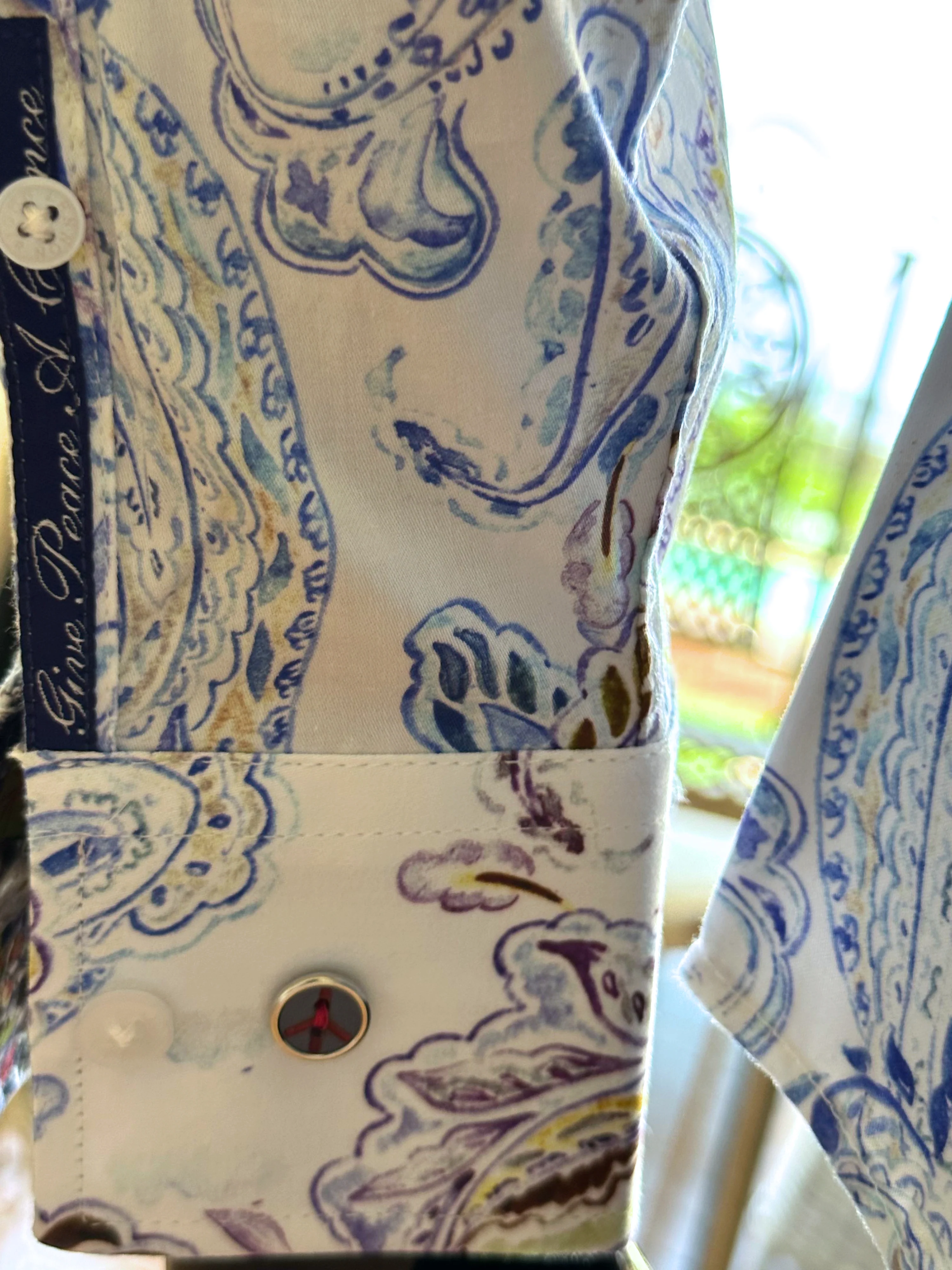 JOHN LENNON Mens Huddersfield  Long Sleeve Shirt - Paisley - Image 12