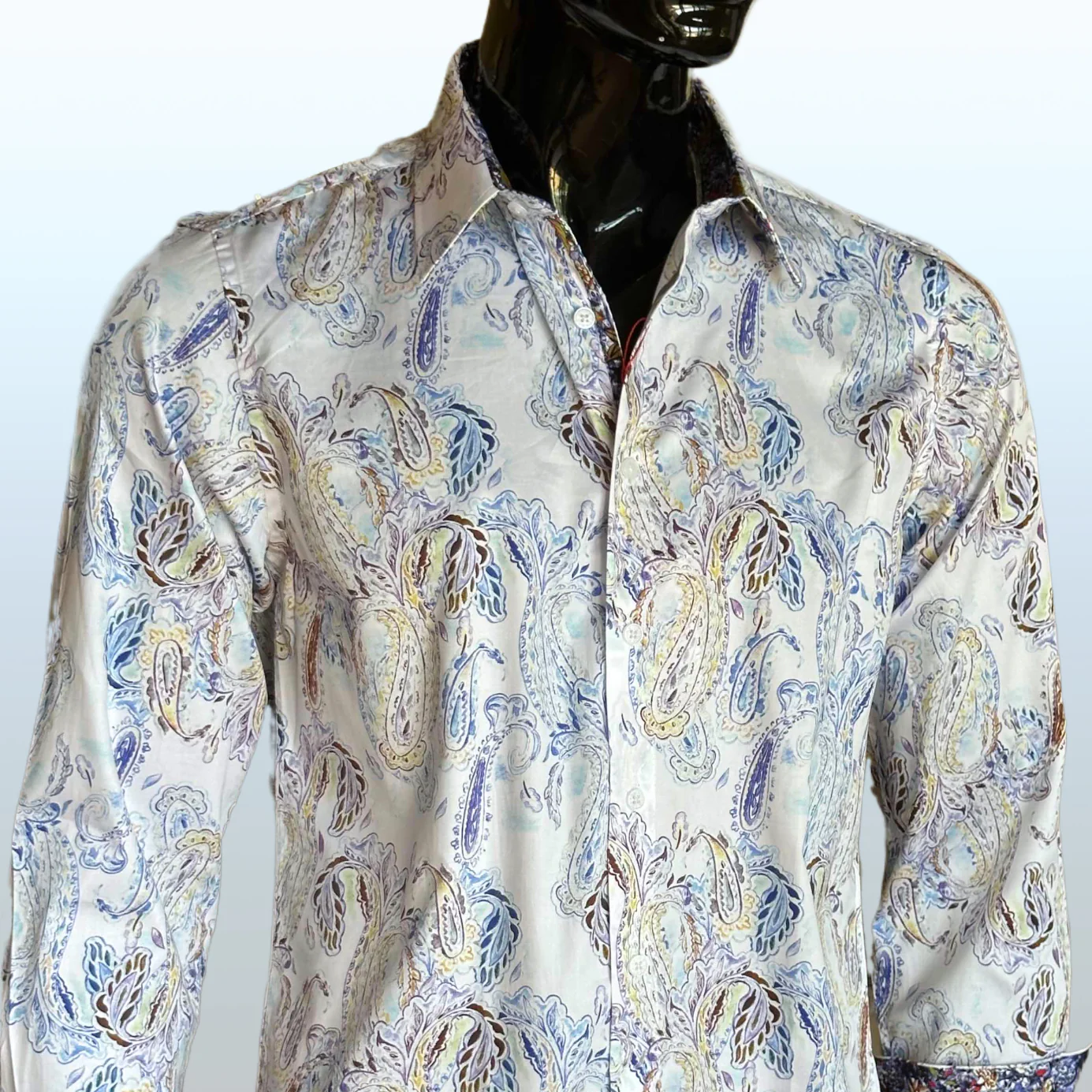 JOHN LENNON Mens Huddersfield  Long Sleeve Shirt - Paisley - Image 13