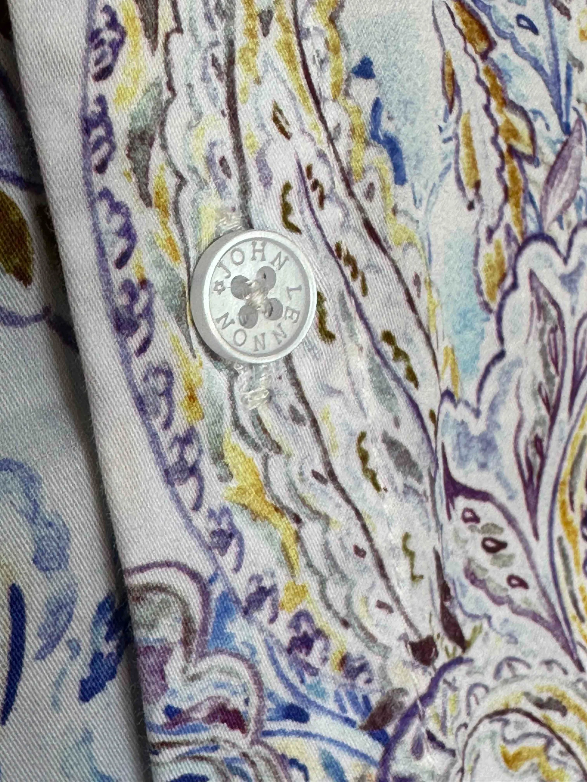 JOHN LENNON Mens Huddersfield  Long Sleeve Shirt - Paisley - Image 8