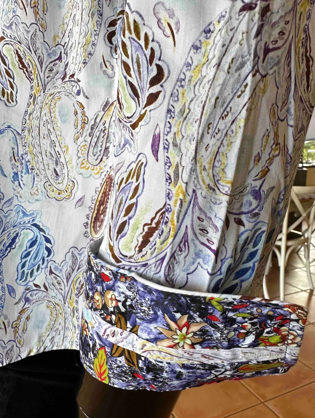 JOHN LENNON Mens Huddersfield  Long Sleeve Shirt - Paisley - Image 9