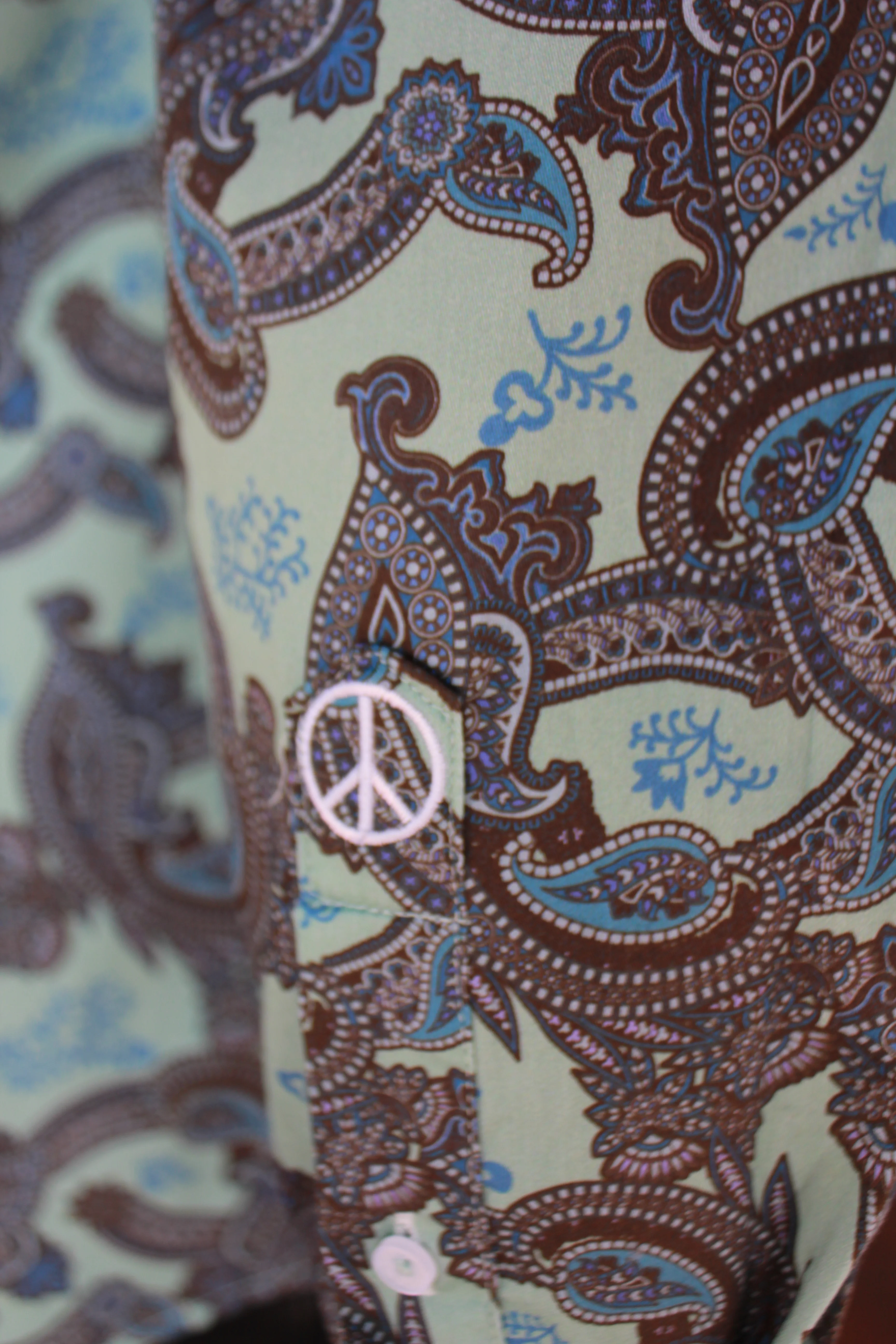 JOHN LENNON Mens Humber Long Sleeve Paisley Shirt Mint - Image 14